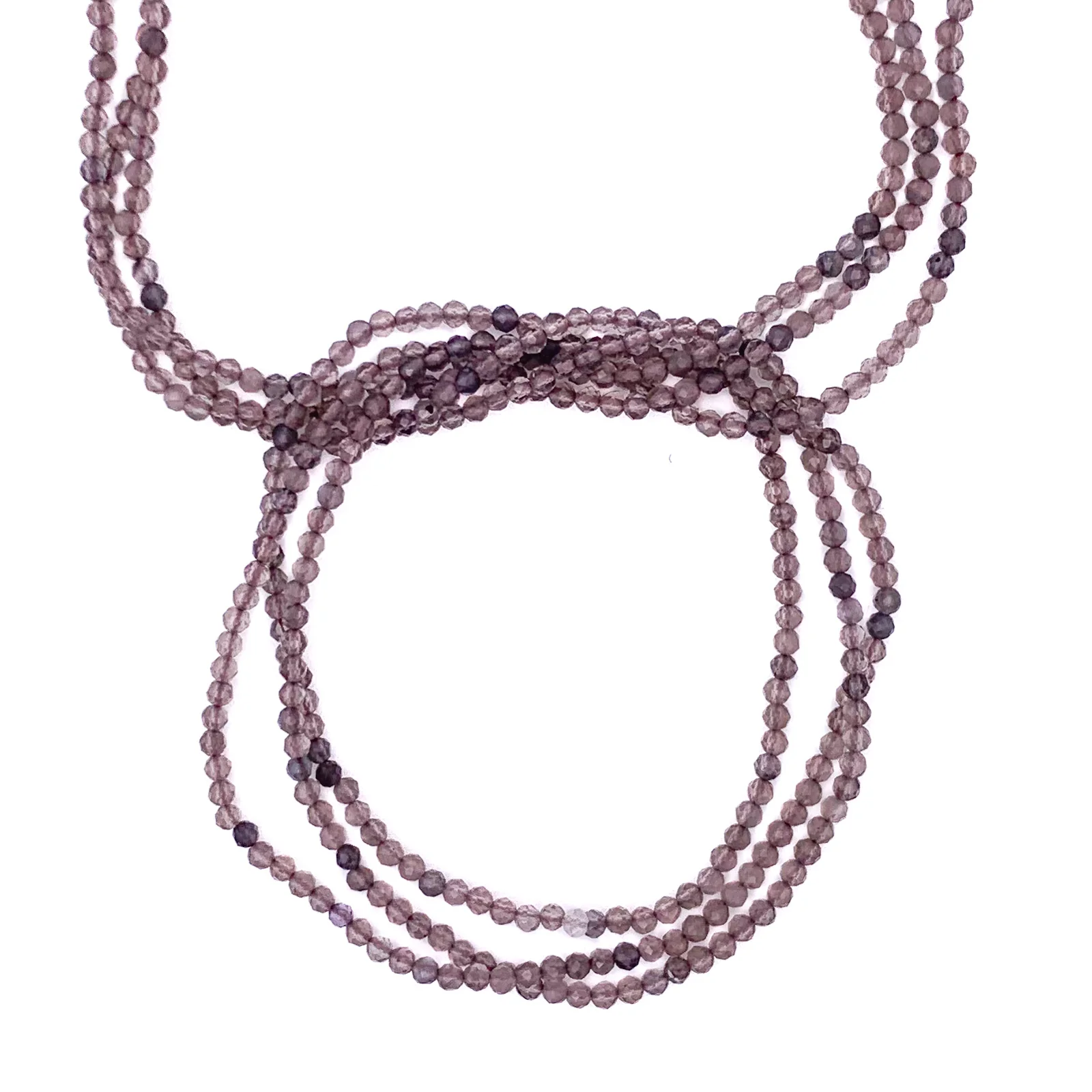 Quartz Smokey 2mm Faceted Rounds Bead Strand - Image 7