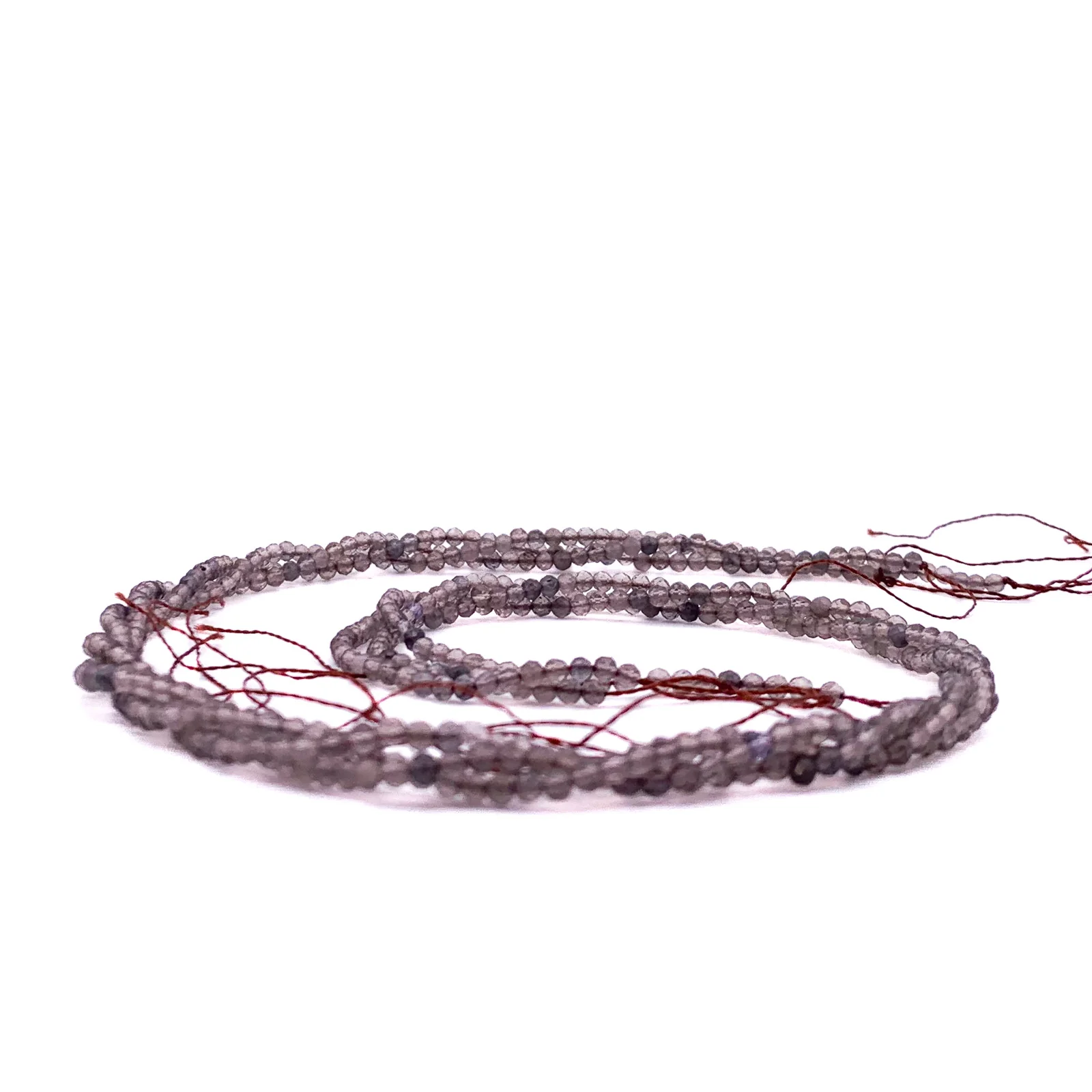 Quartz Smokey 2mm Faceted Rounds Bead Strand - Image 9