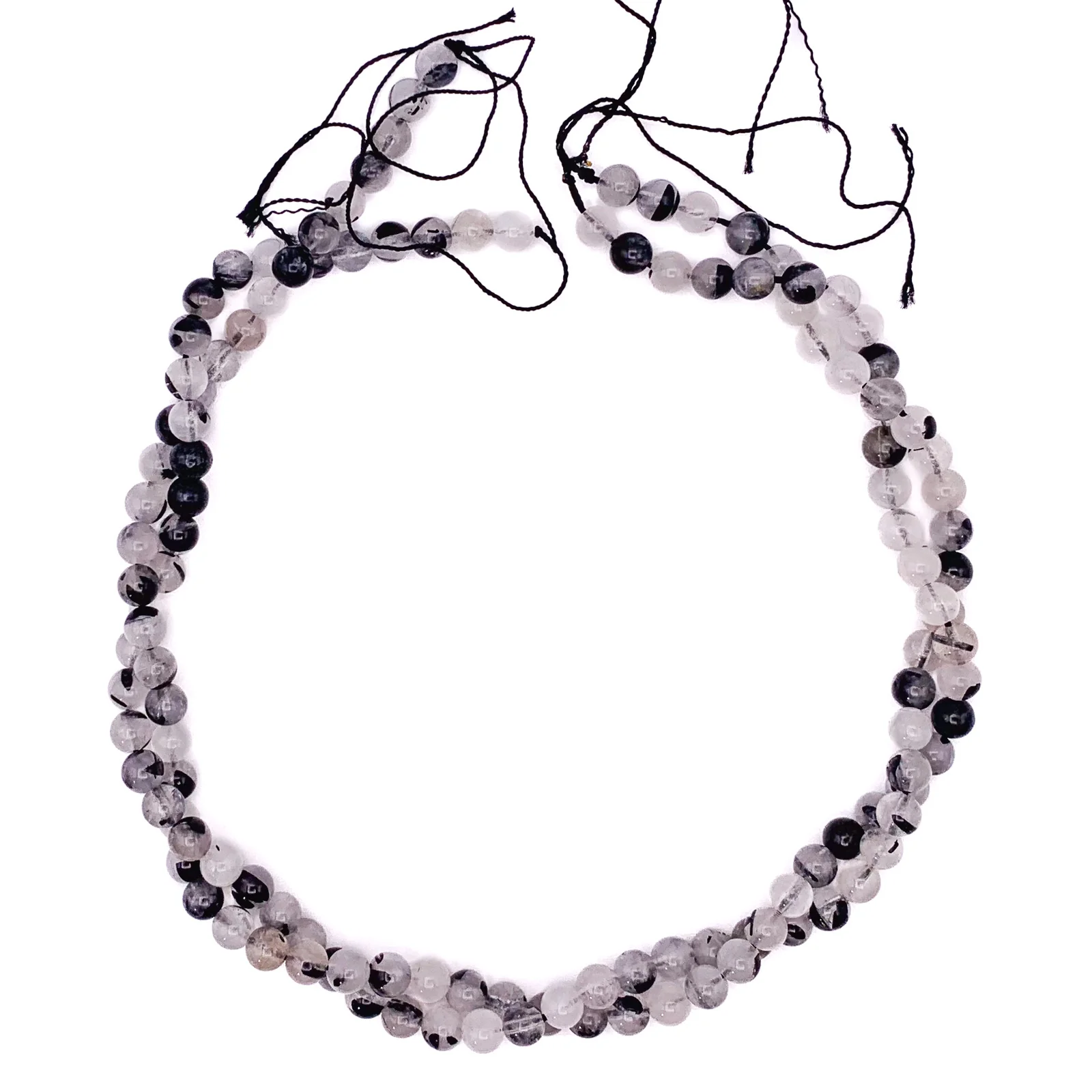 Quartz Tourmalated 6mm Smooth Rounds Bead Strand - Image 10