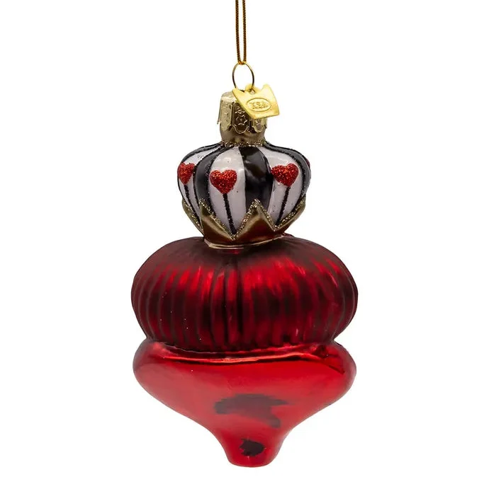 Queen of Hearts Glass Ornament - Image 5