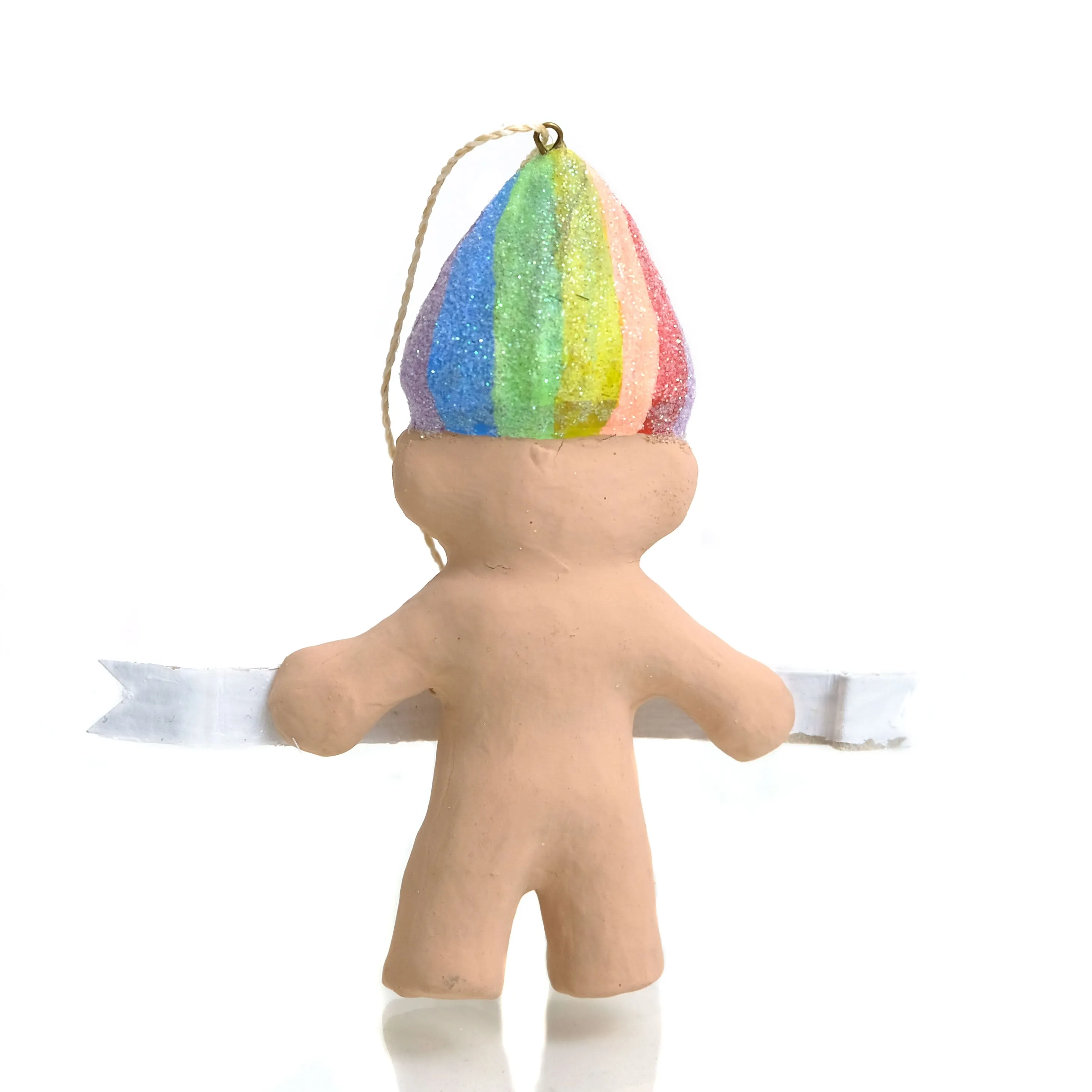 Rainbow Hair Troll Ornament - Image 2