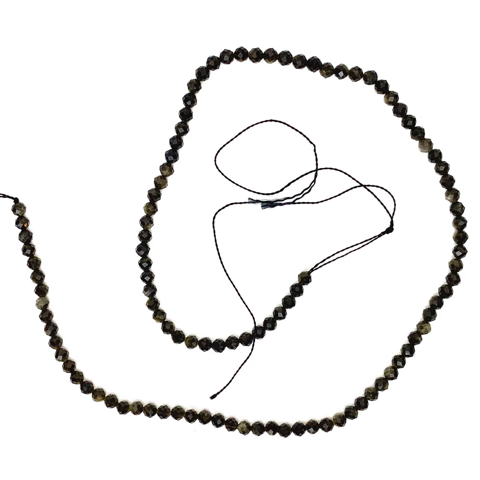 Rainbow Obsidian 4mm Faceted Rounds Bead Strand - Image 2