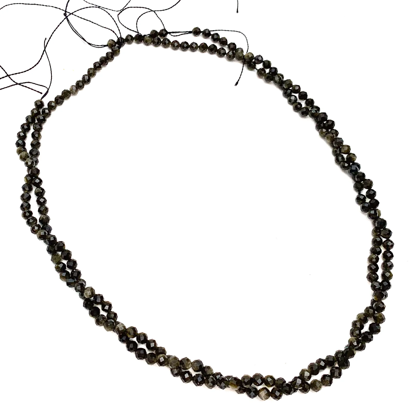 Rainbow Obsidian 4mm Faceted Rounds Bead Strand - Image 4