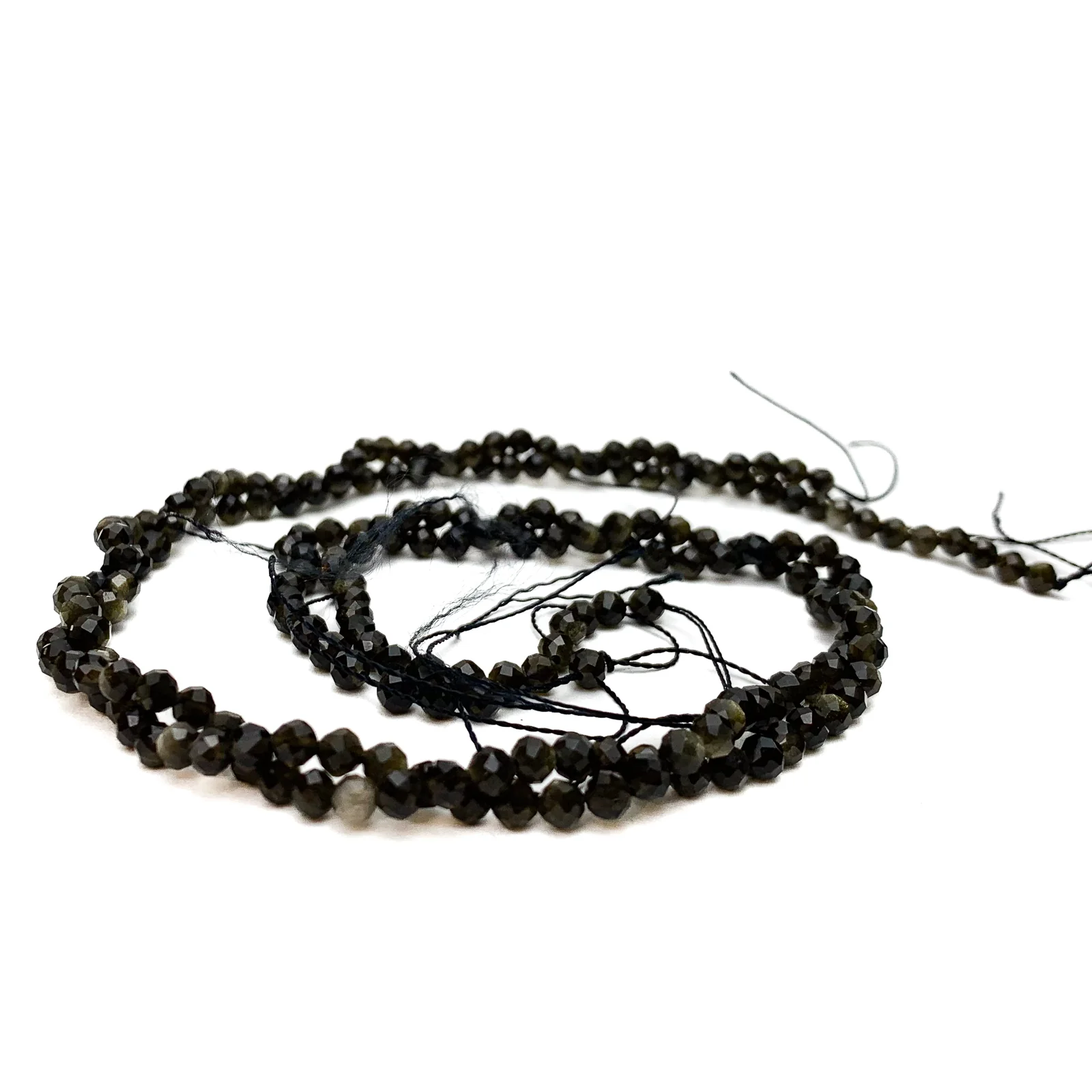 Rainbow Obsidian 4mm Faceted Rounds Bead Strand - Image 5