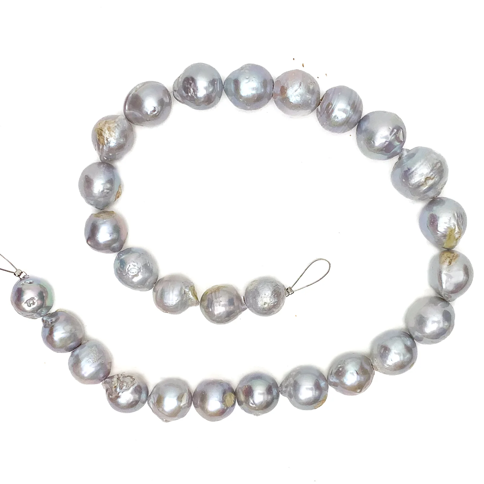 Rainbow Silver Round Freshwater Pearl Bead Strand - Image 5