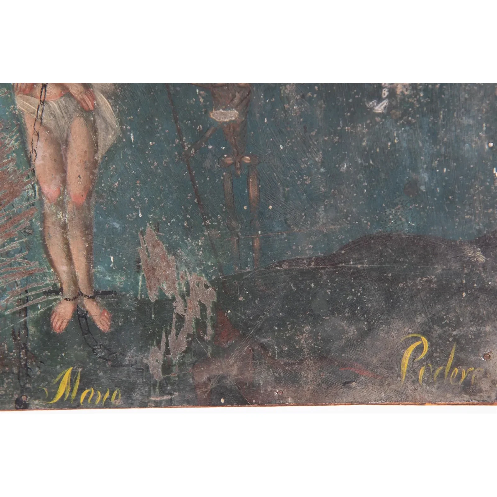 La Mana Poderosa Rare 19th Century Retablo - Image 4
