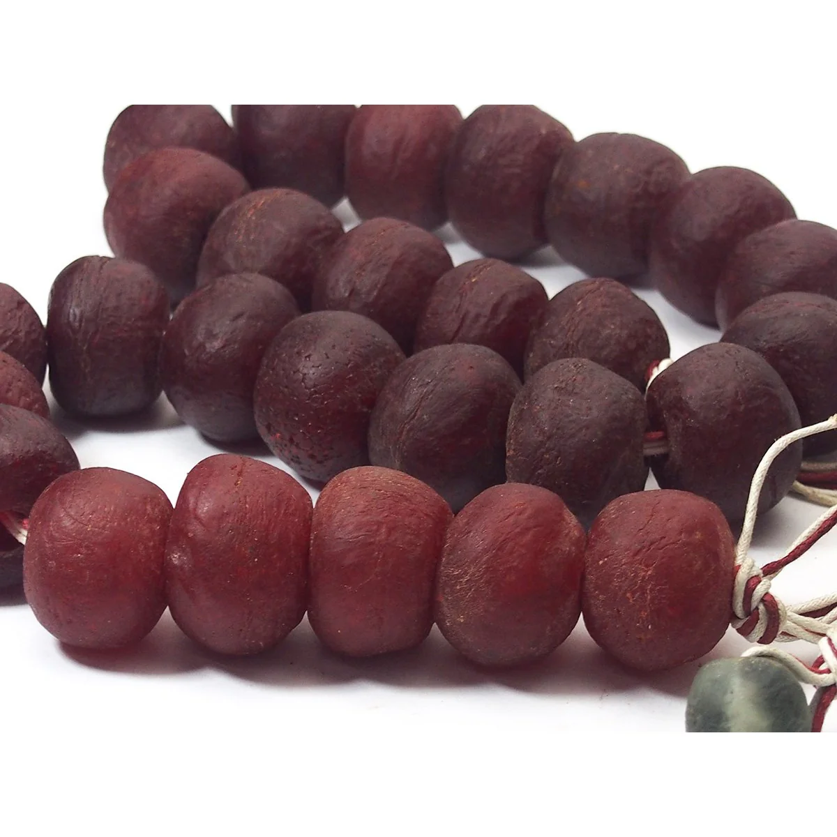 Rare Extra Large Krobo Powder Glass Masterwork Beads / Necklace from Ghana, C - Image 2