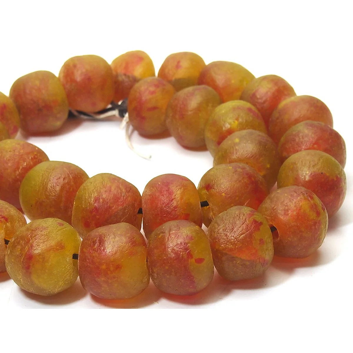 Rare Extra Large Krobo Powder Glass Masterwork Beads / Necklace from Ghana, D - Image 2