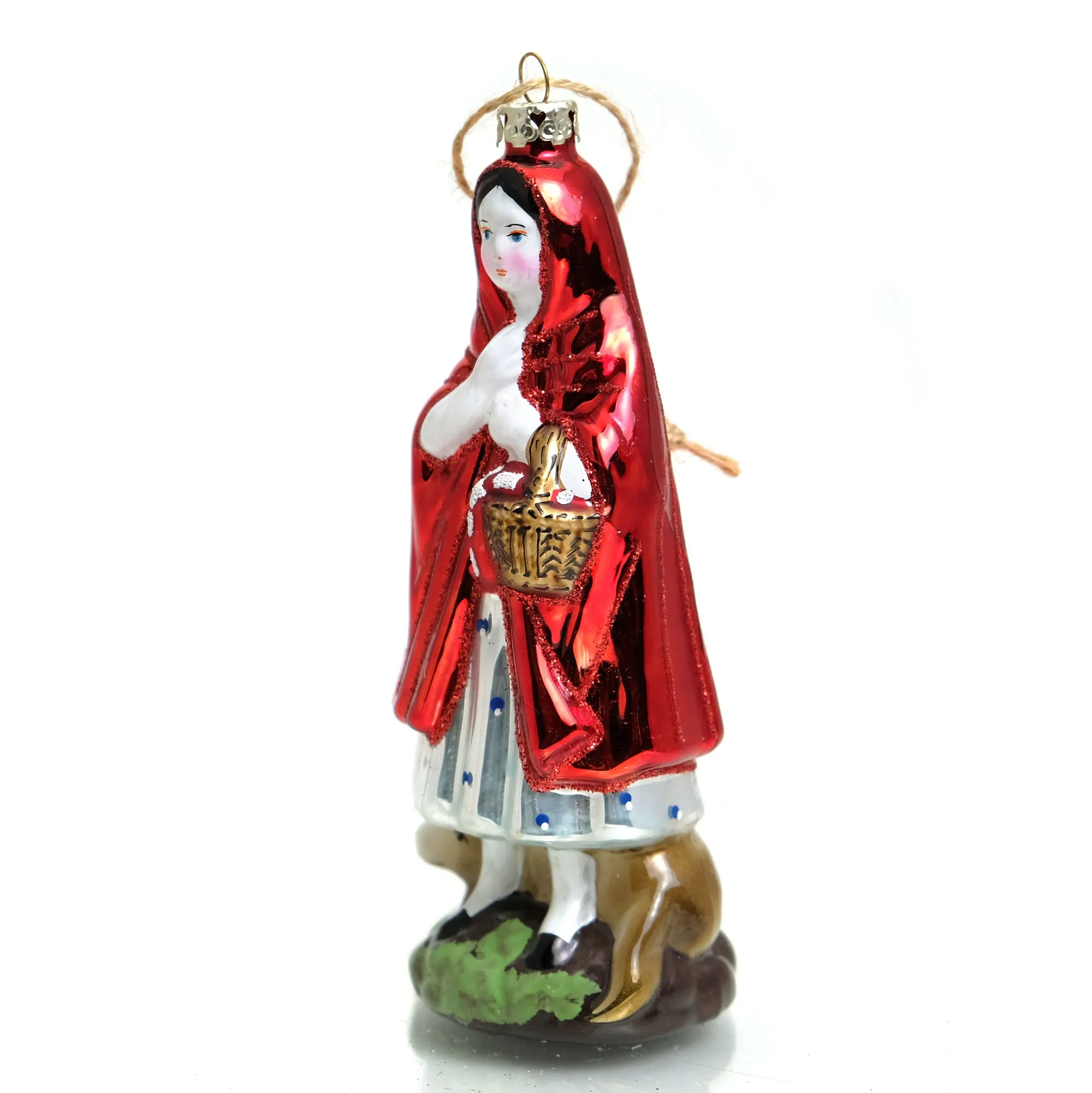 Red Riding Hood Glass Ornament - Image 2