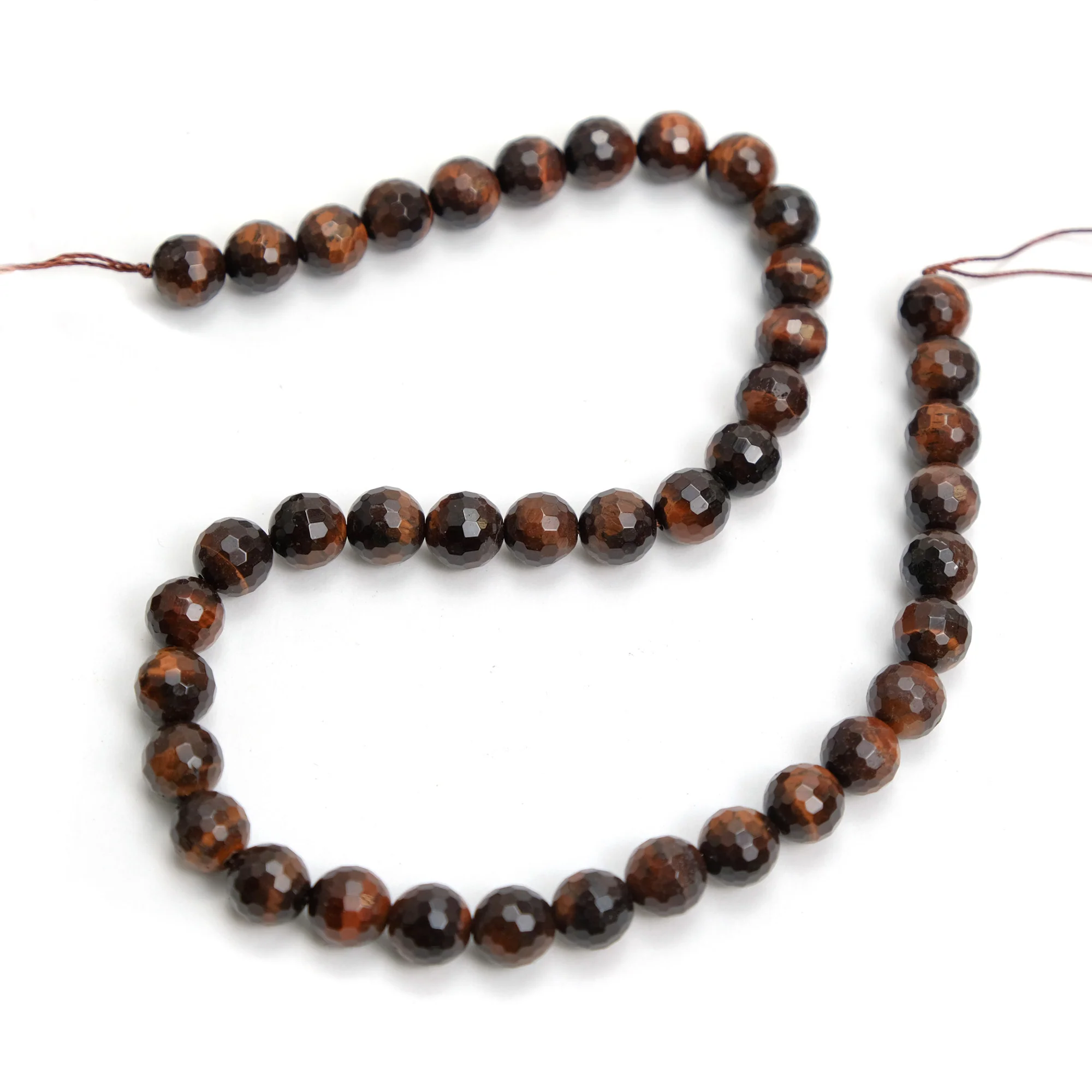 Red Tiger's Eye 10mm Faceted Rounds - Image 3