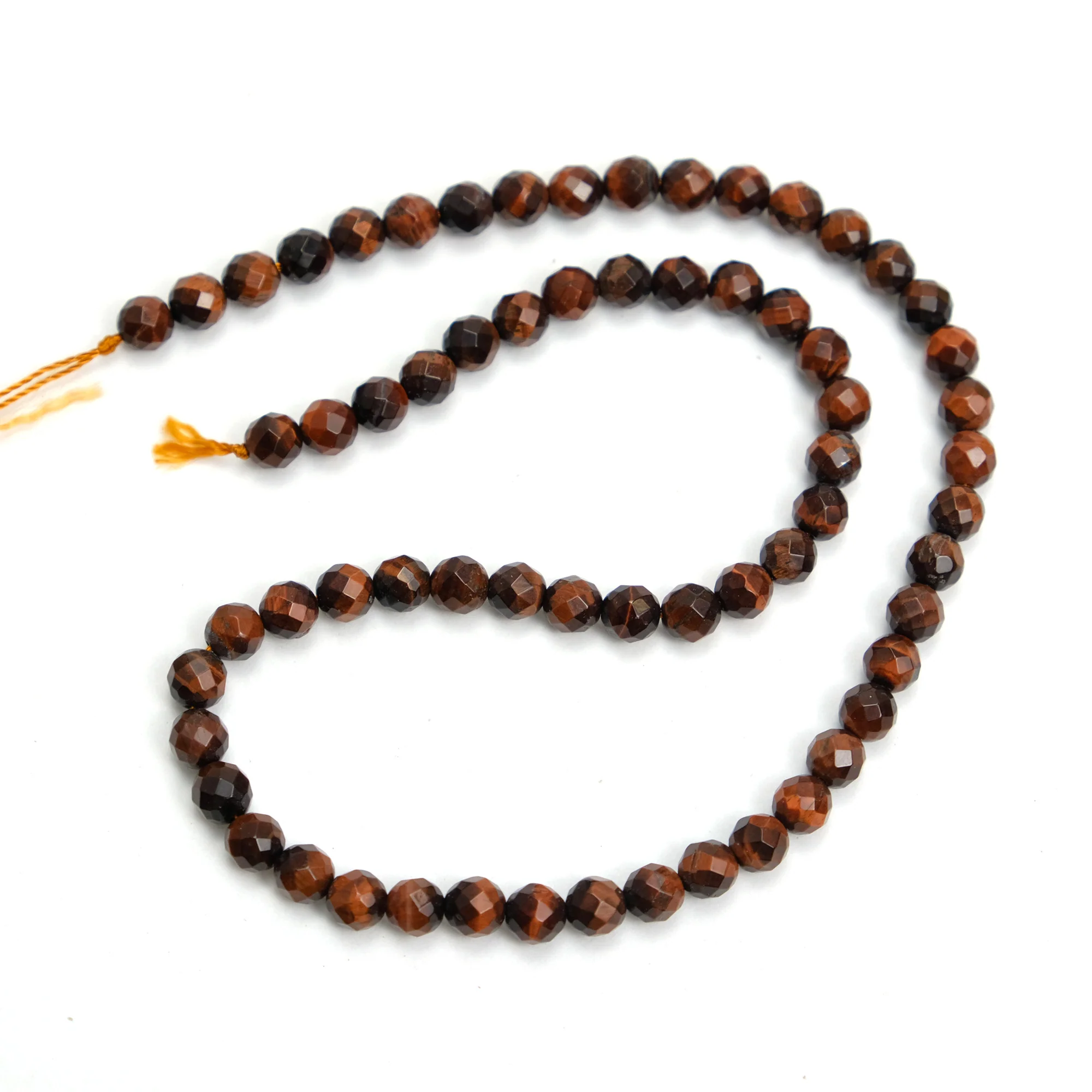 Red Tiger's Eye 6mm Faceted Rounds - Image 3