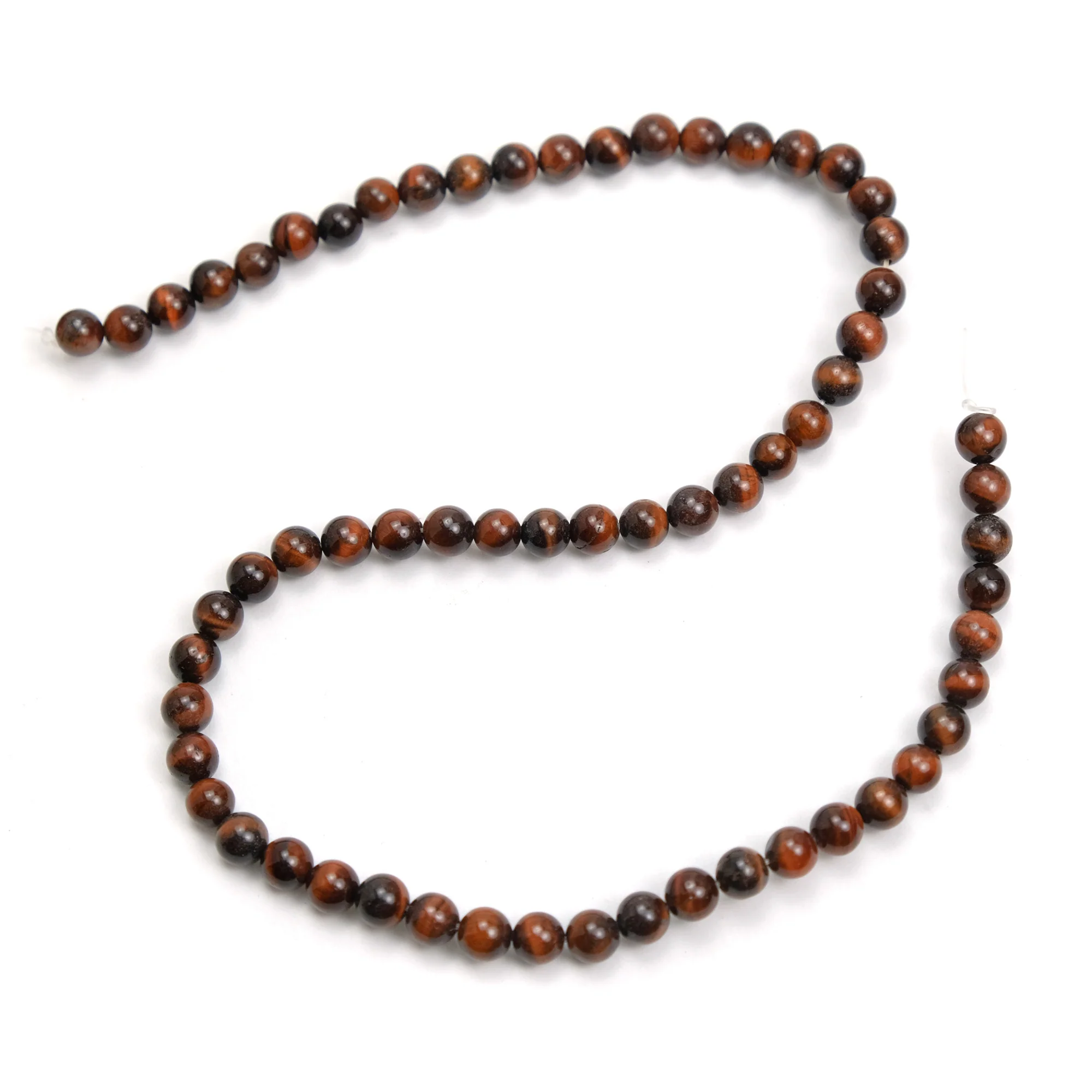 Red Tiger's Eye 6mm Smooth Rounds - Image 3