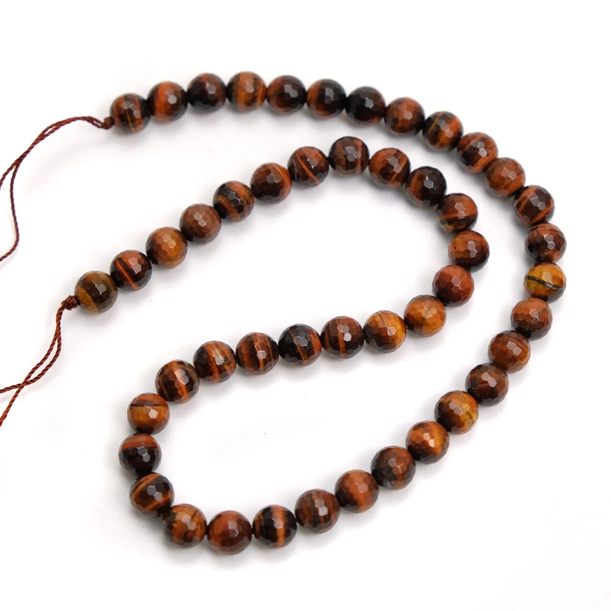 Red Tiger's Eye 8mm Faceted Rounds - Image 3