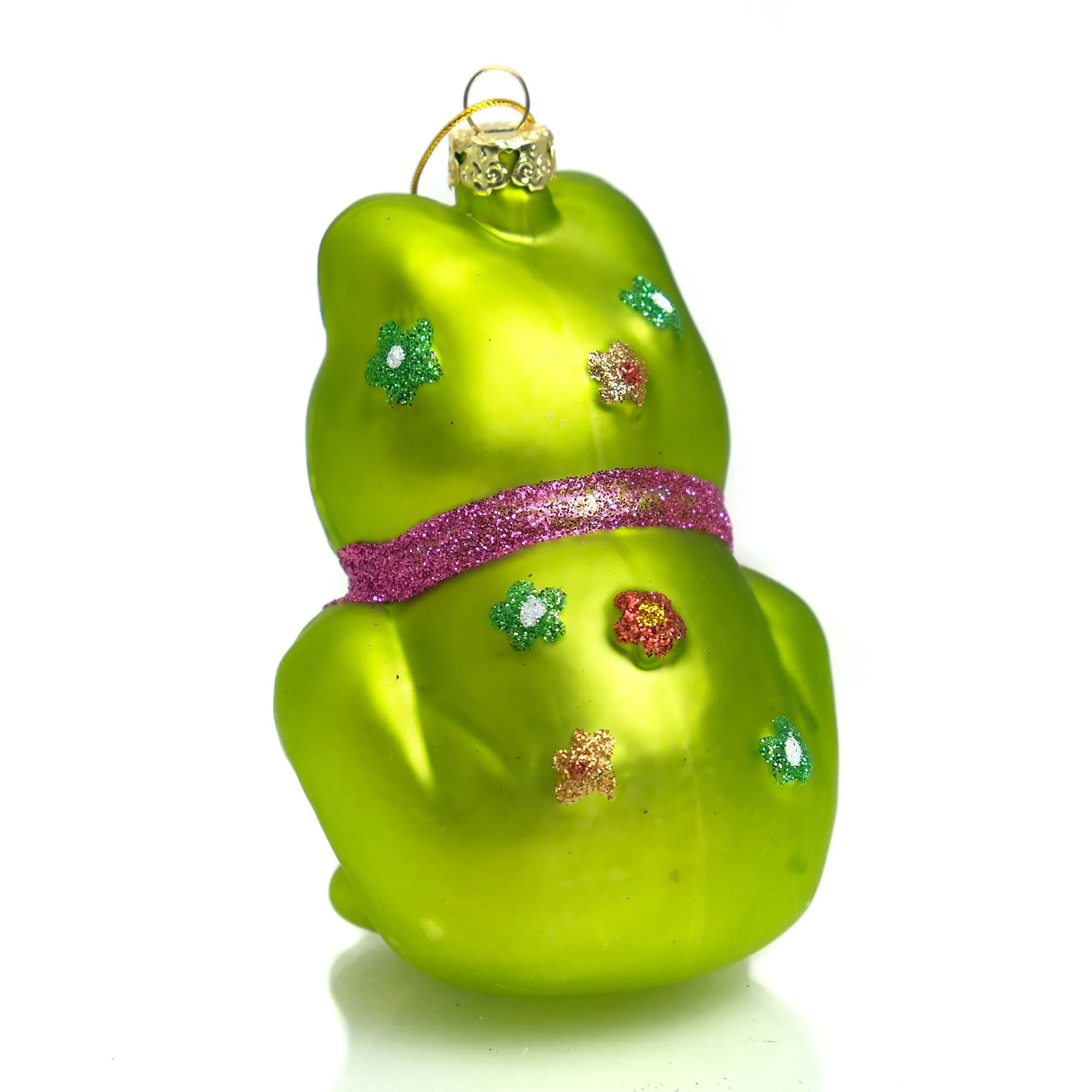Retro Frog Glass Ornament - Image 3