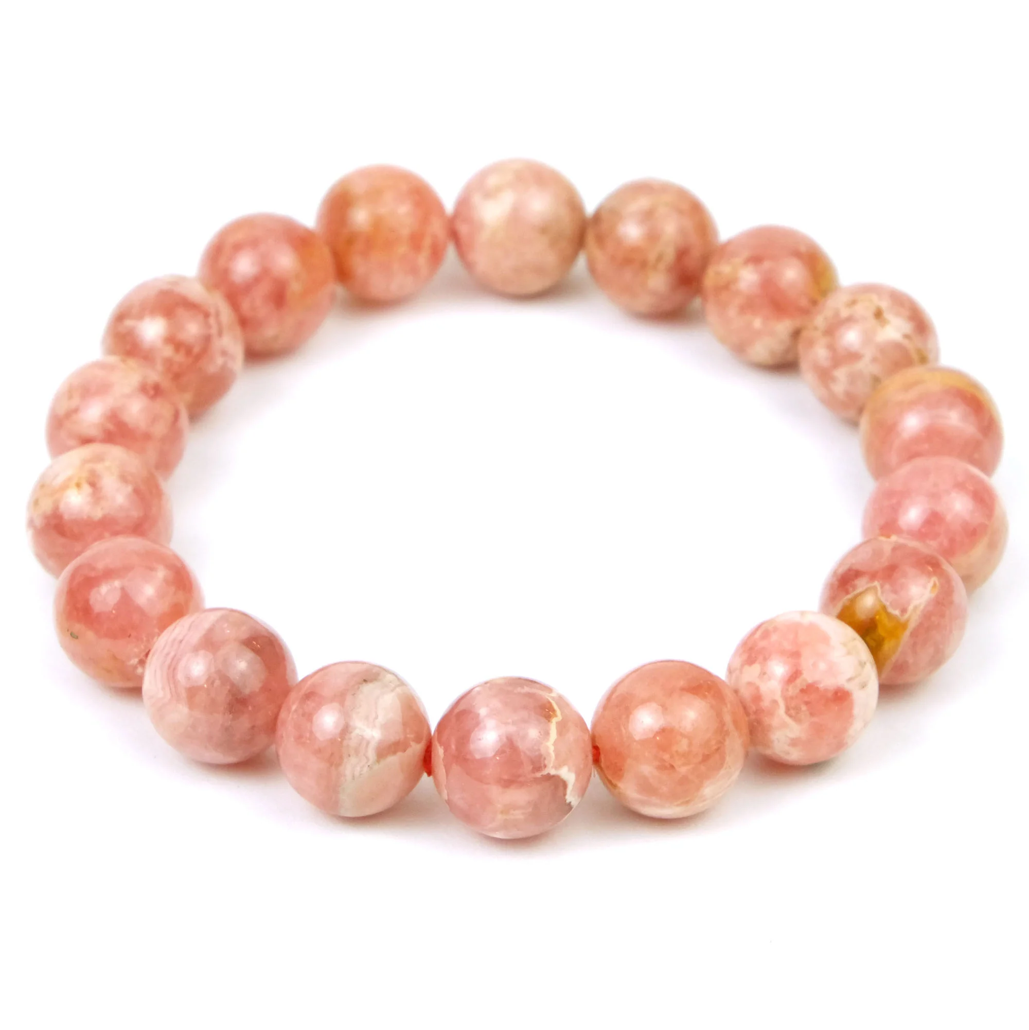 Rhodochrosite Stretch Bracelet 11mm - Image 2