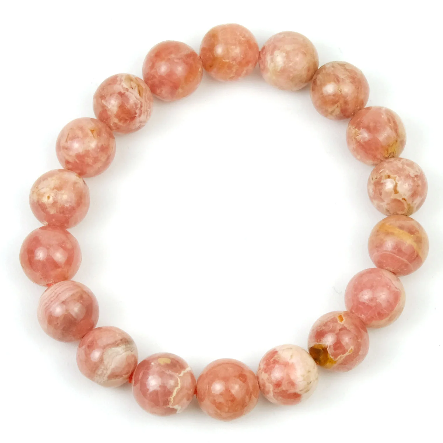 Rhodochrosite Stretch Bracelet 11mm - Image 3