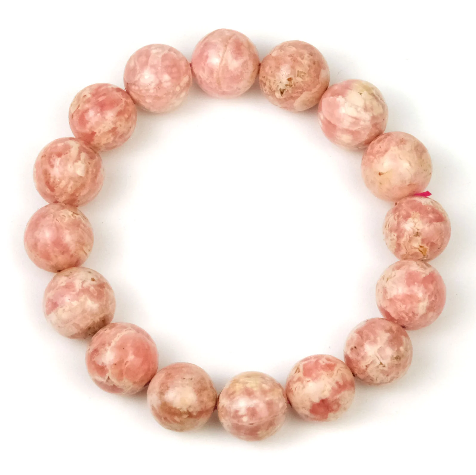 Rhodochrosite Stretch Bracelet 12mm - Image 3