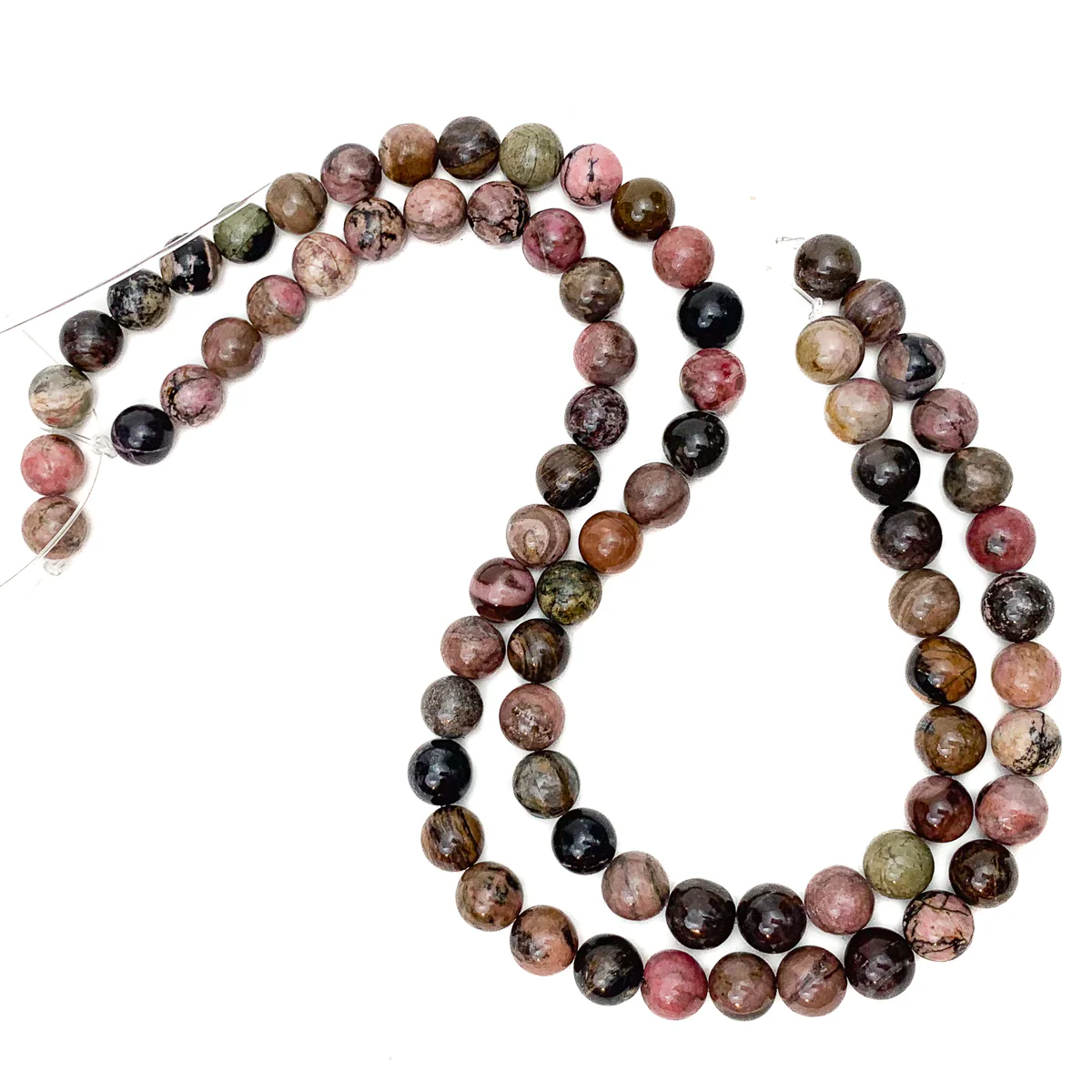 Rhodonite 10mm Smooth Rounds Bead Strand - Image 3