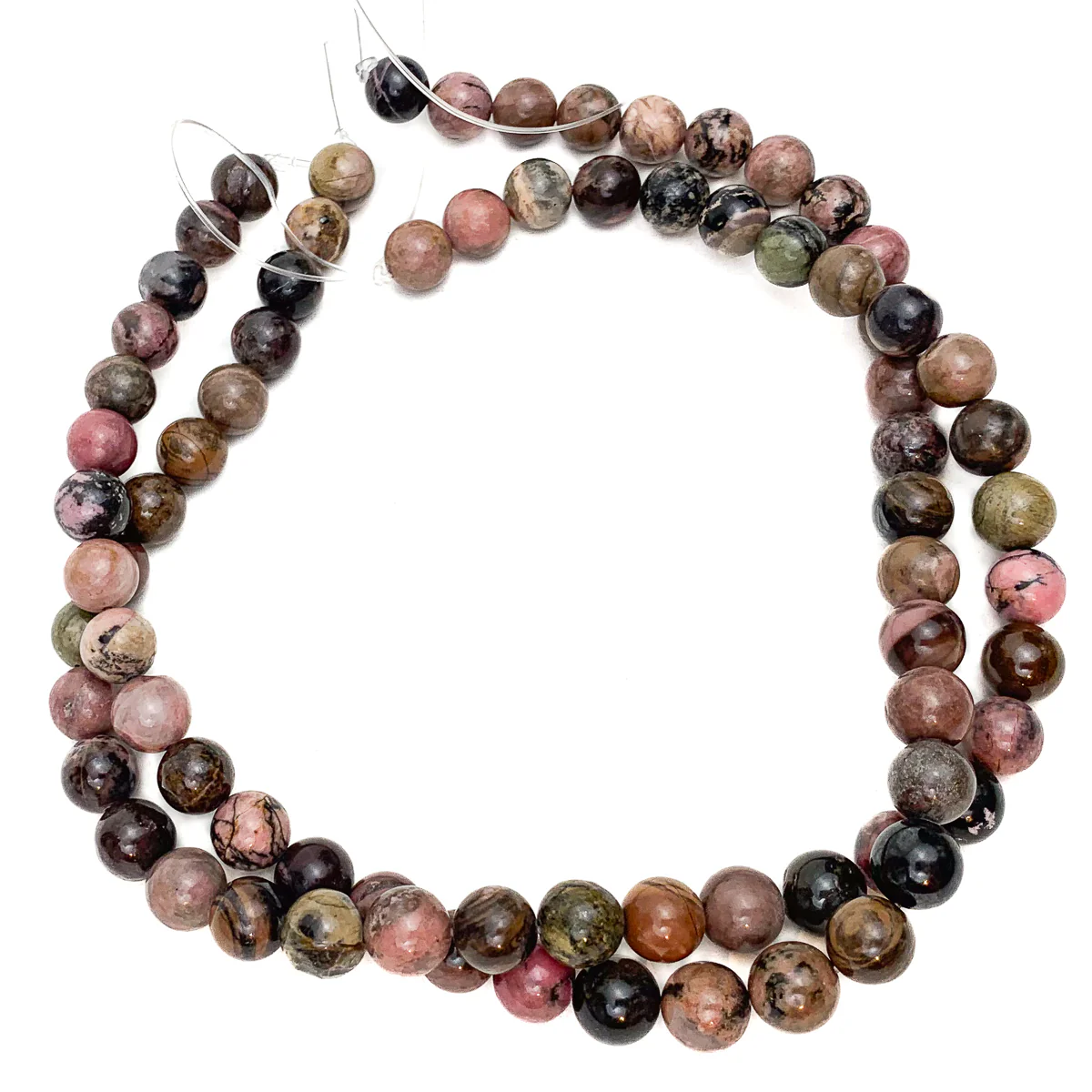 Rhodonite 10mm Smooth Rounds Bead Strand - Image 4