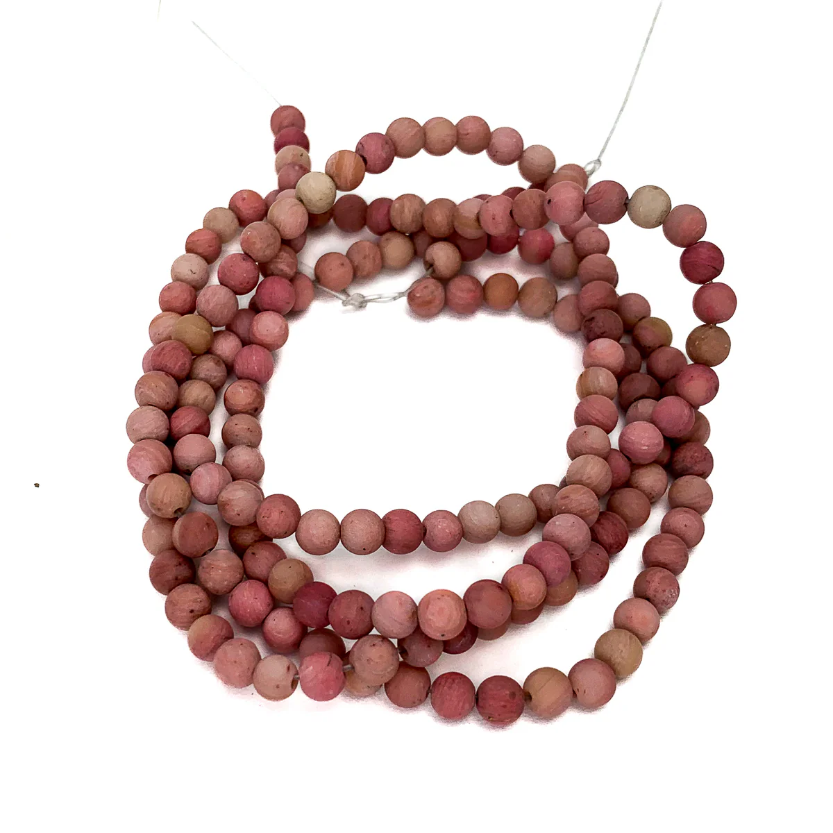 Rhodonite 4mm Matte Rounds - Image 3