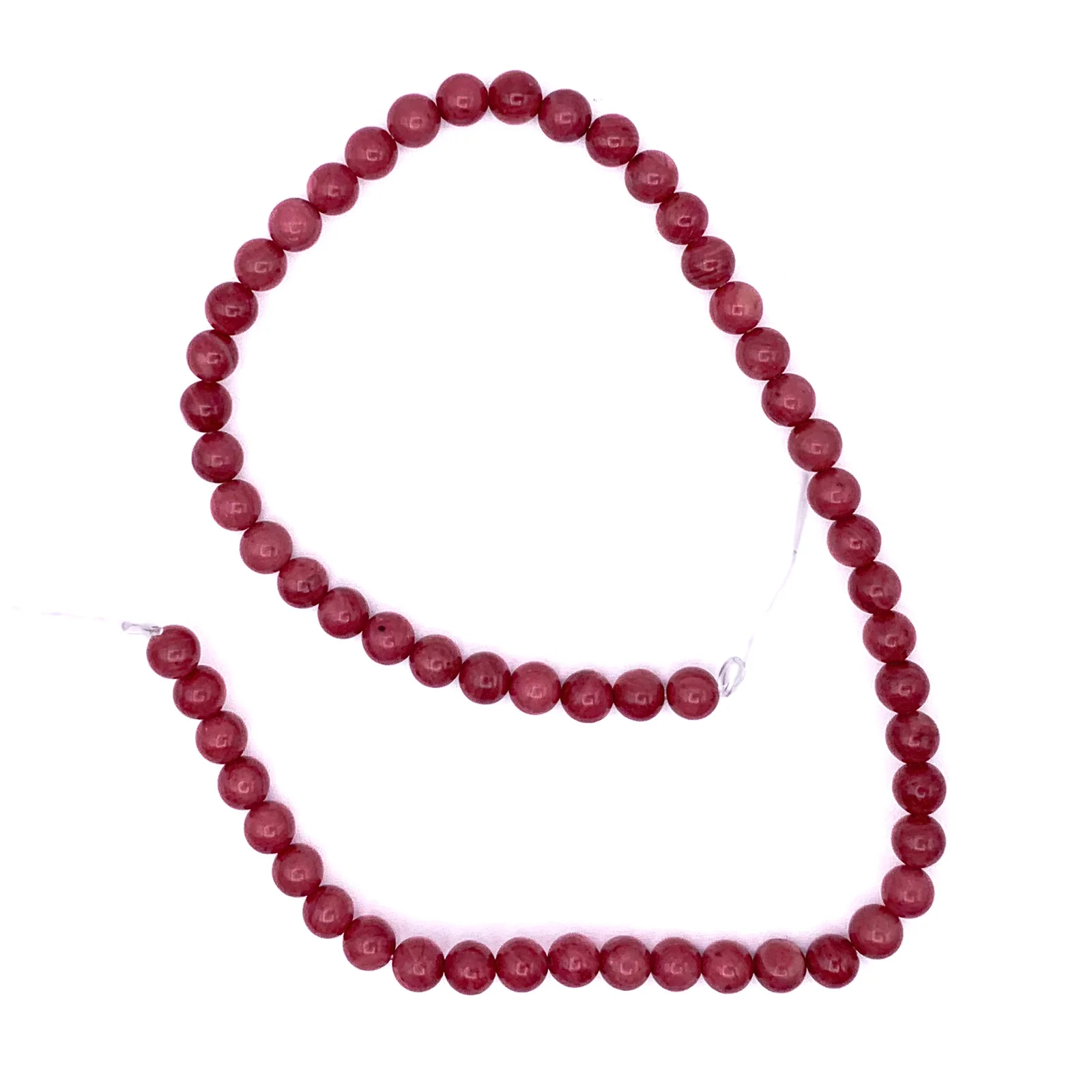 Rhodonite 6.4mm AAA Smooth Rounds Bead Strand - Image 2