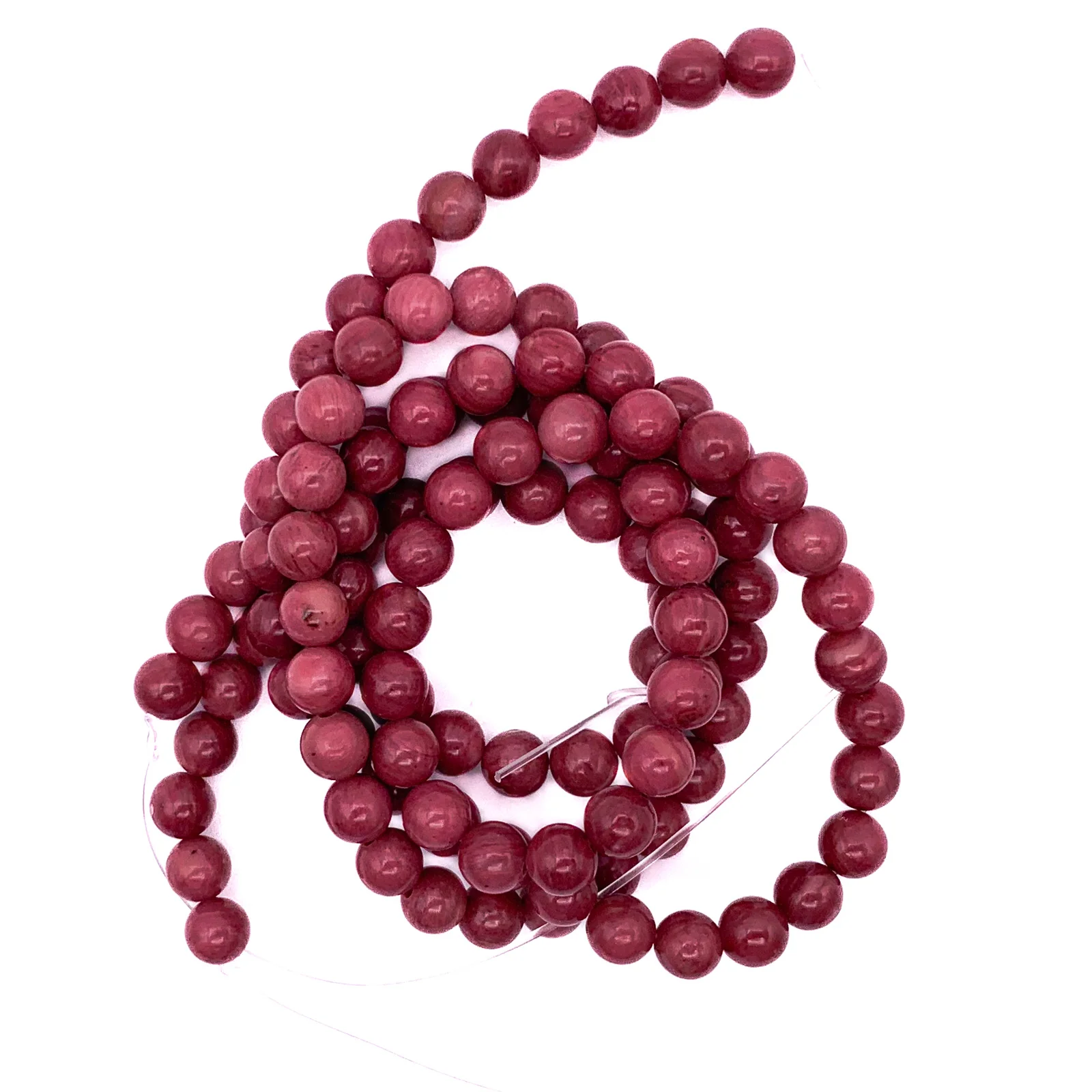 Rhodonite 6.4mm AAA Smooth Rounds Bead Strand - Image 6