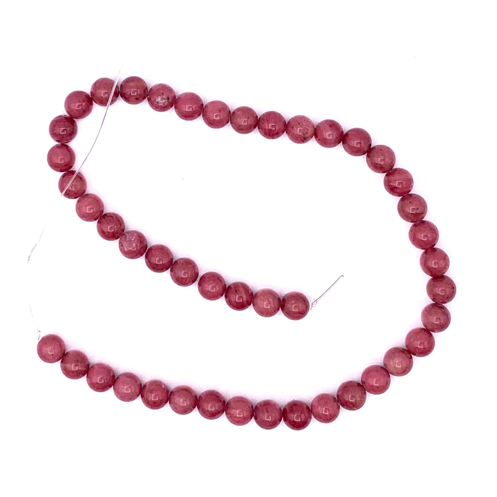 Rhodonite 8.5mm Smooth Rounds Bead Strand - Image 2