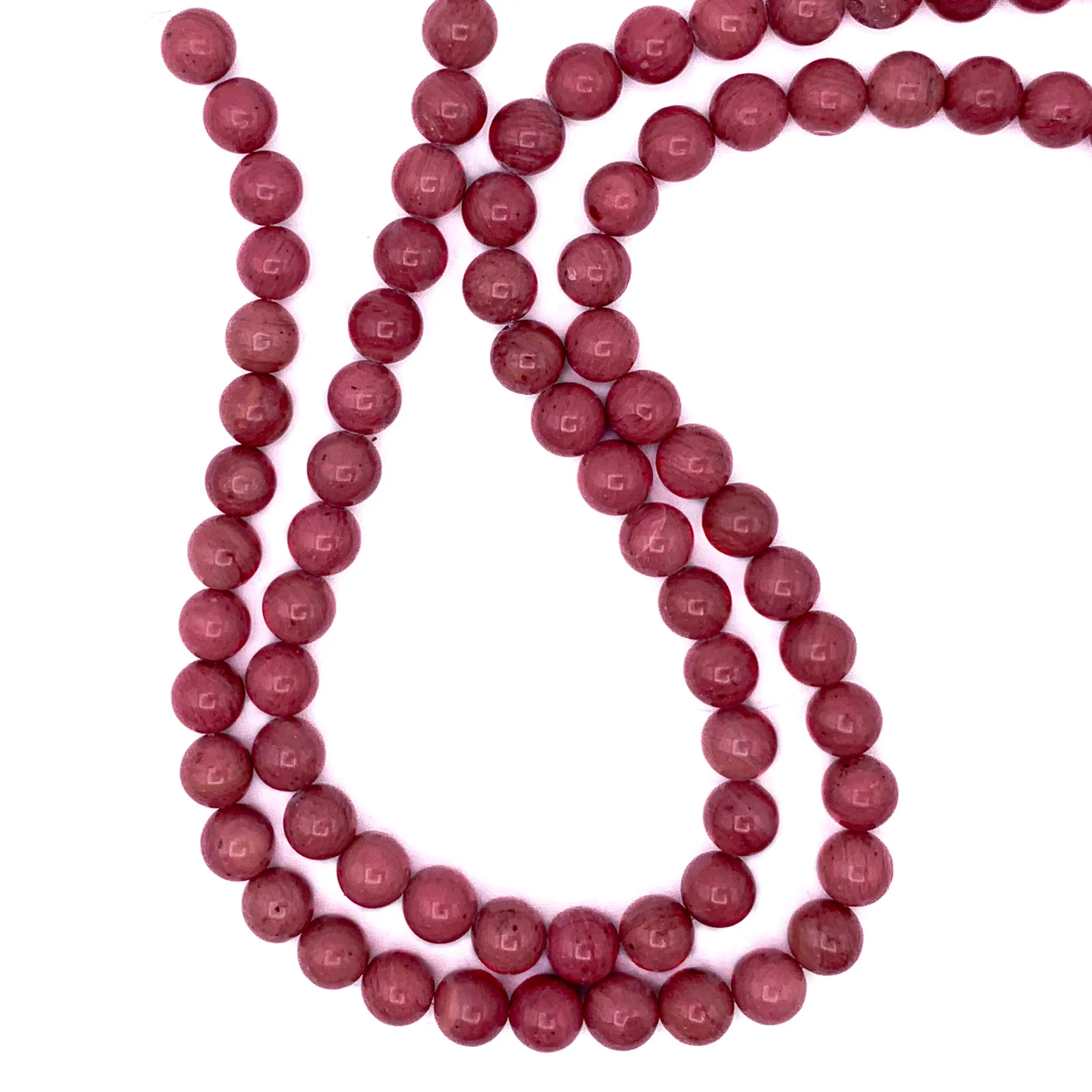 Rhodonite 8.5mm Smooth Rounds Bead Strand - Image 4