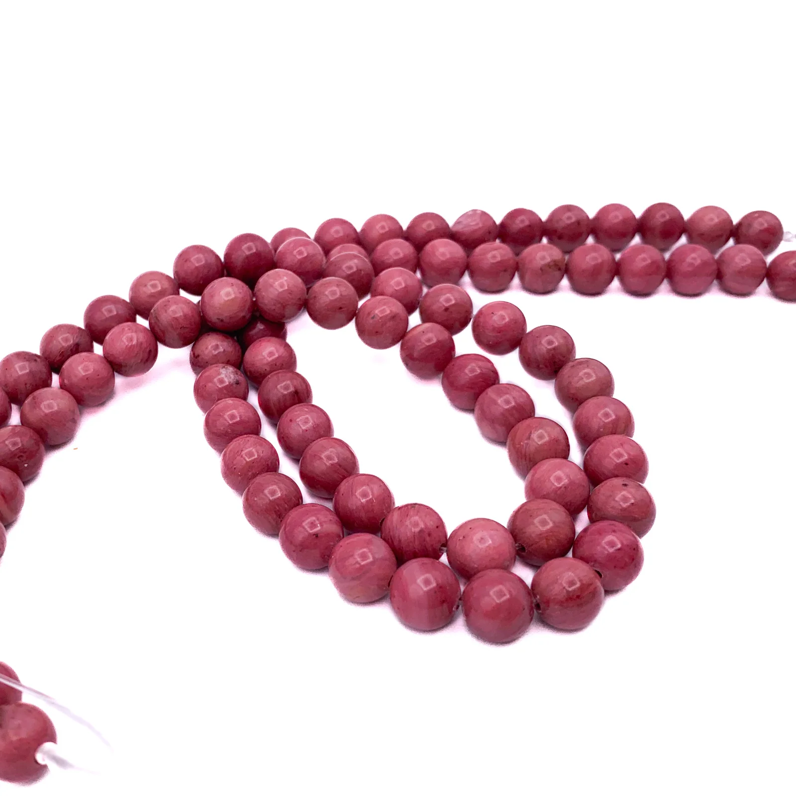 Rhodonite 8.5mm Smooth Rounds Bead Strand - Image 6