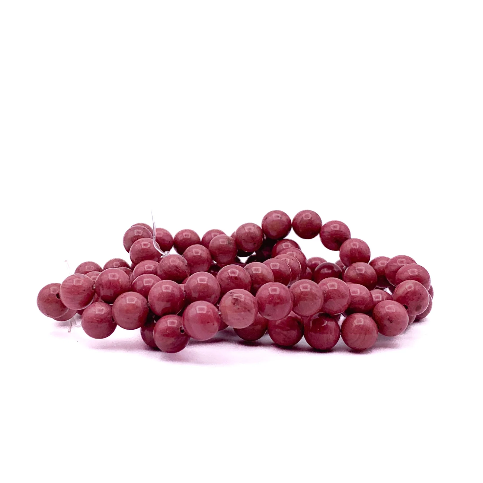 Rhodonite 8.5mm Smooth Rounds Bead Strand - Image 7