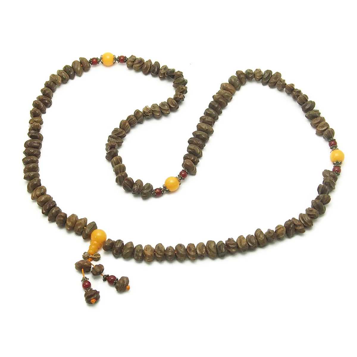 Ridged Nut 108 Bead Mala - Image 3