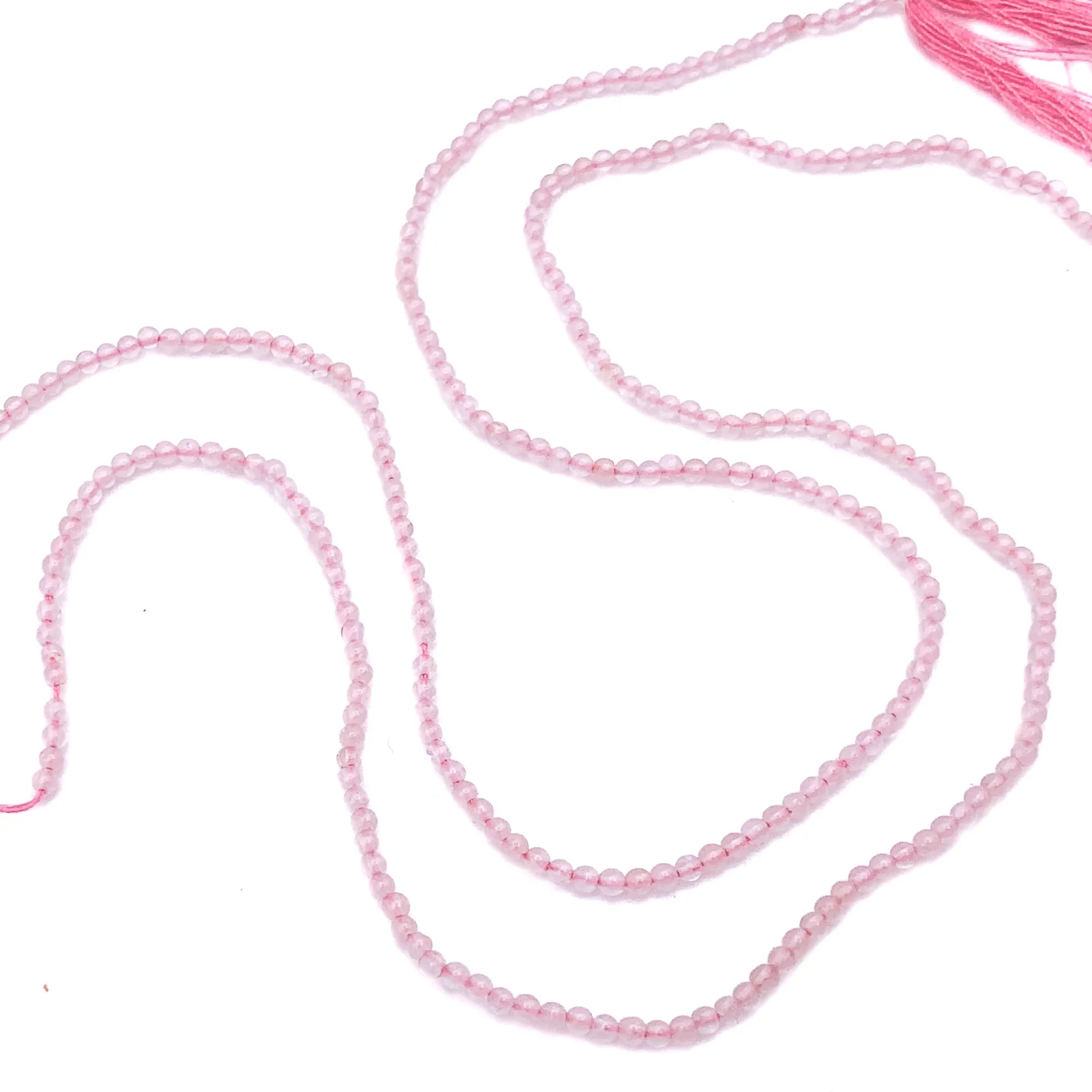 Rose Quartz 2mm Smooth Rounds Bead Strand - Image 5