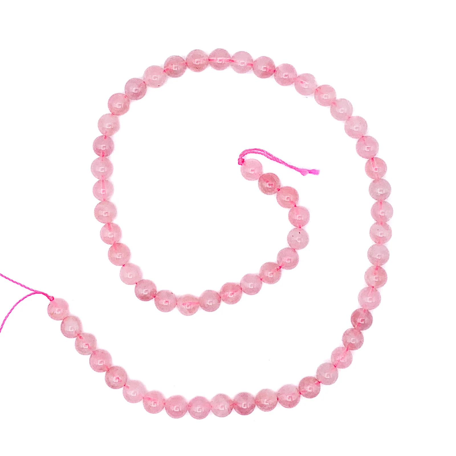 Rose Quartz 6.5mm AAA Smooth Rounds Bead Strand - Image 2