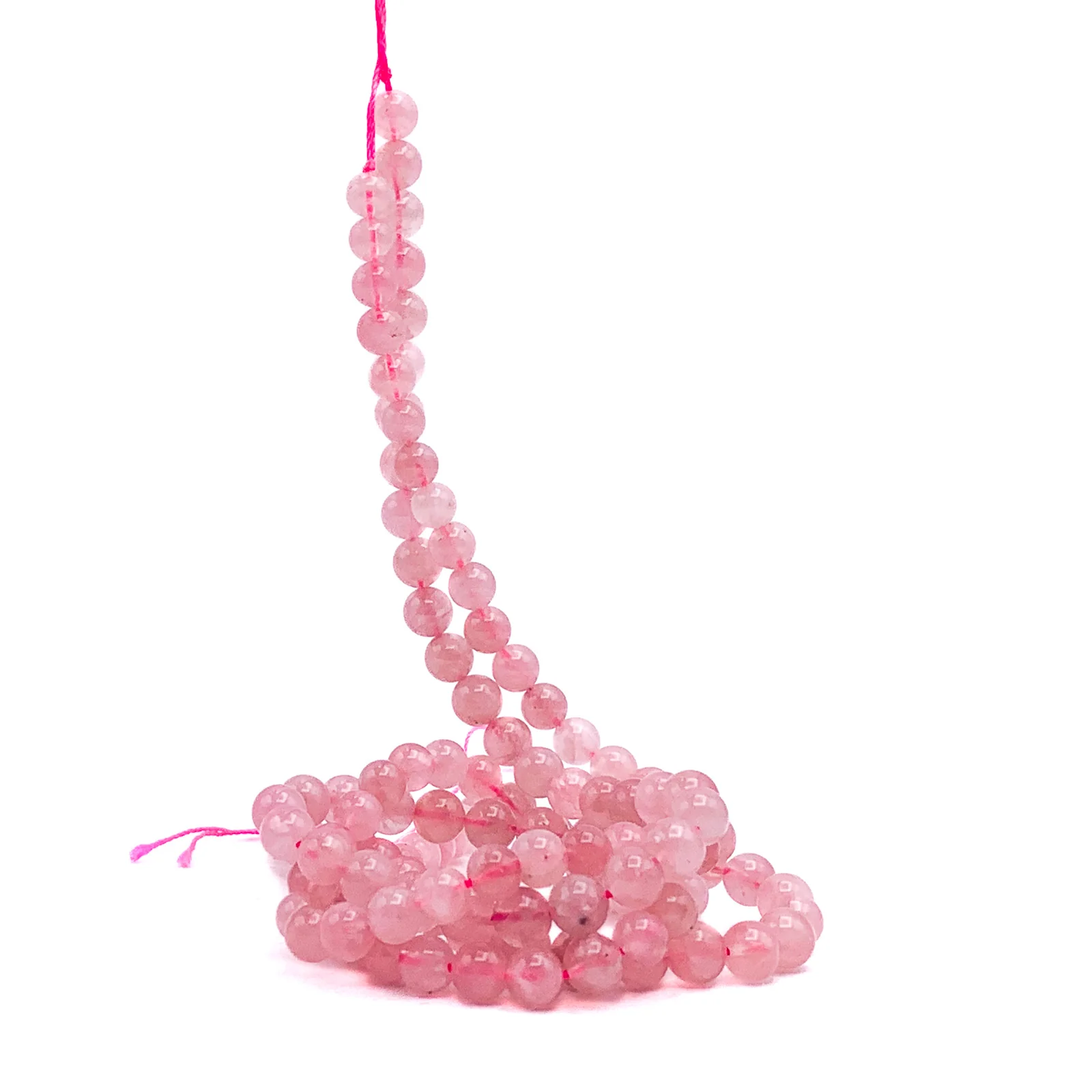 Rose Quartz 6.5mm AAA Smooth Rounds Bead Strand - Image 6