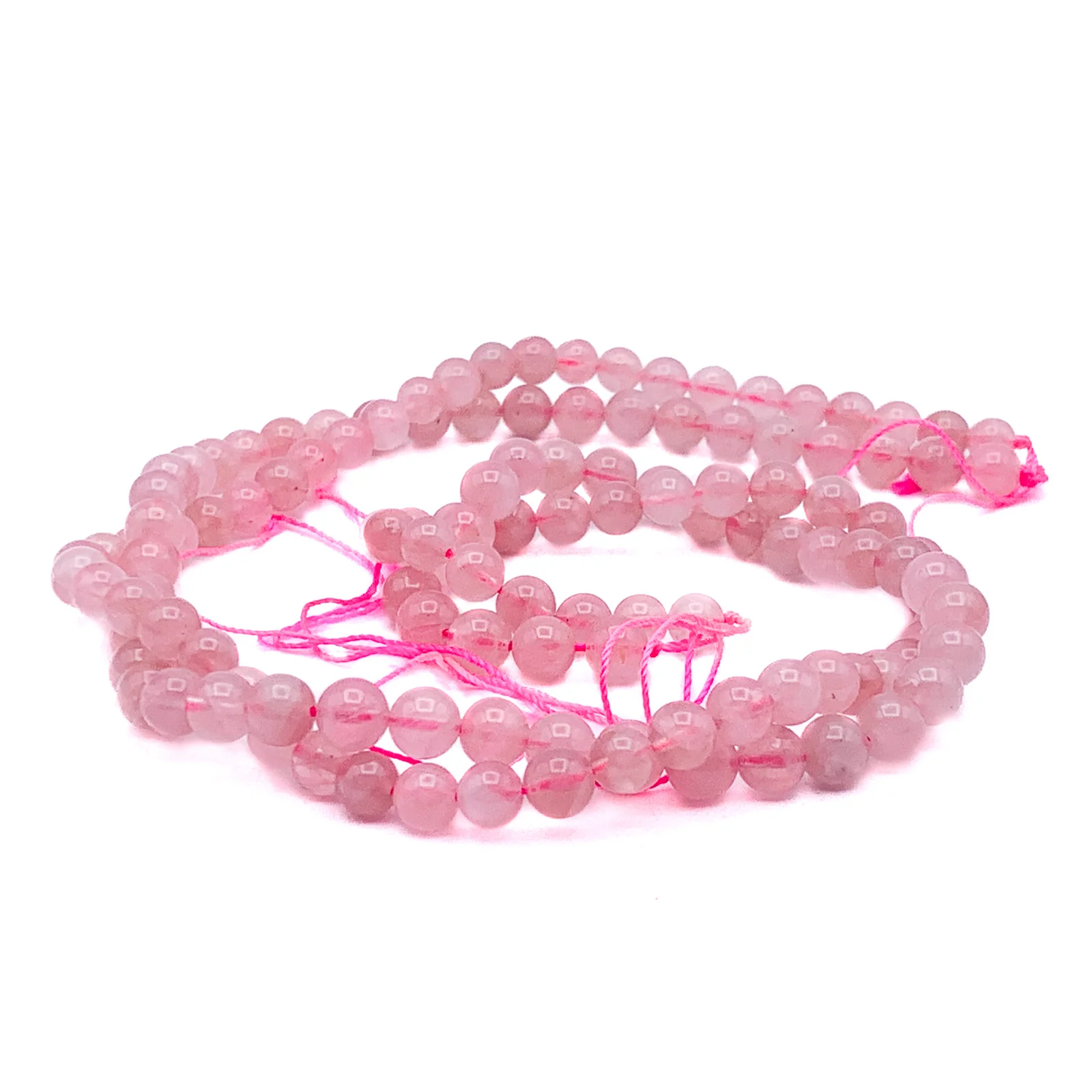 Rose Quartz 6.5mm AAA Smooth Rounds Bead Strand - Image 7
