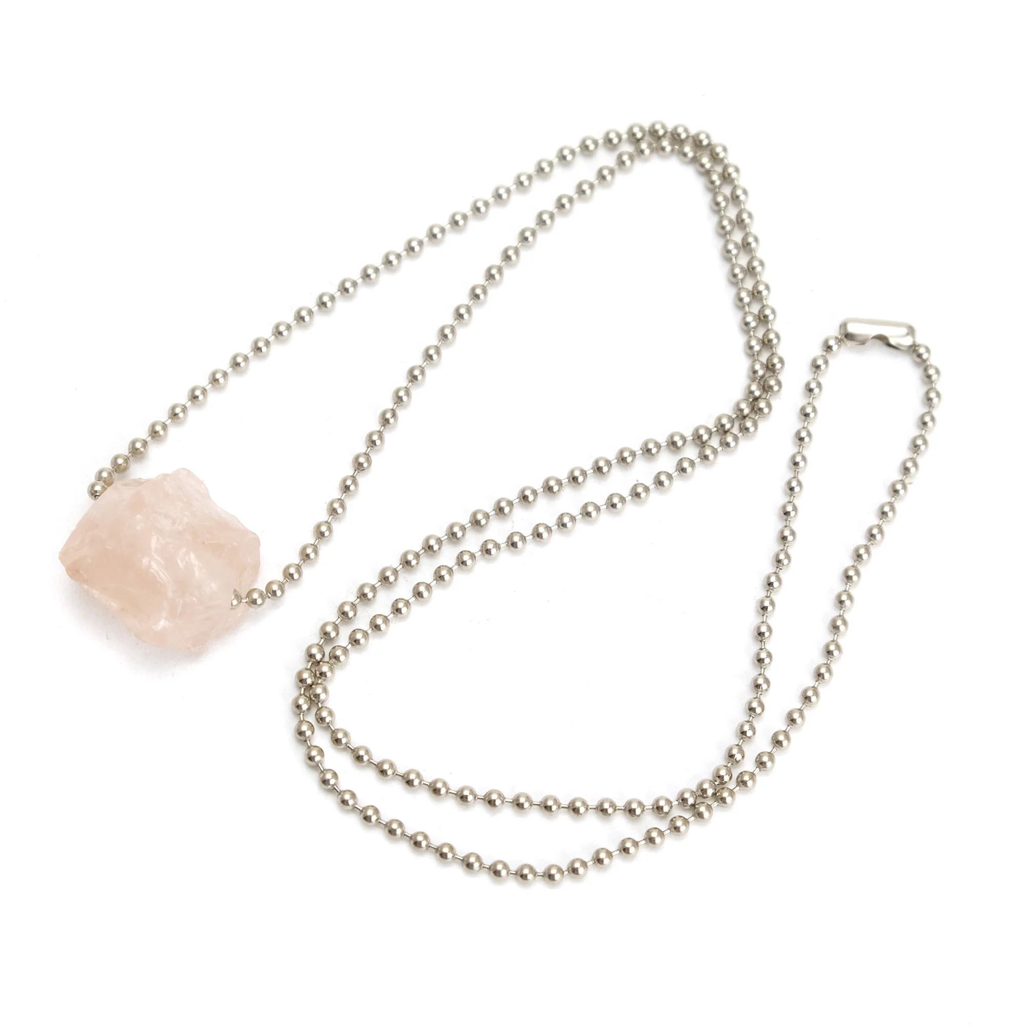 Rose Quartz Ball Chain Necklace - Image 2