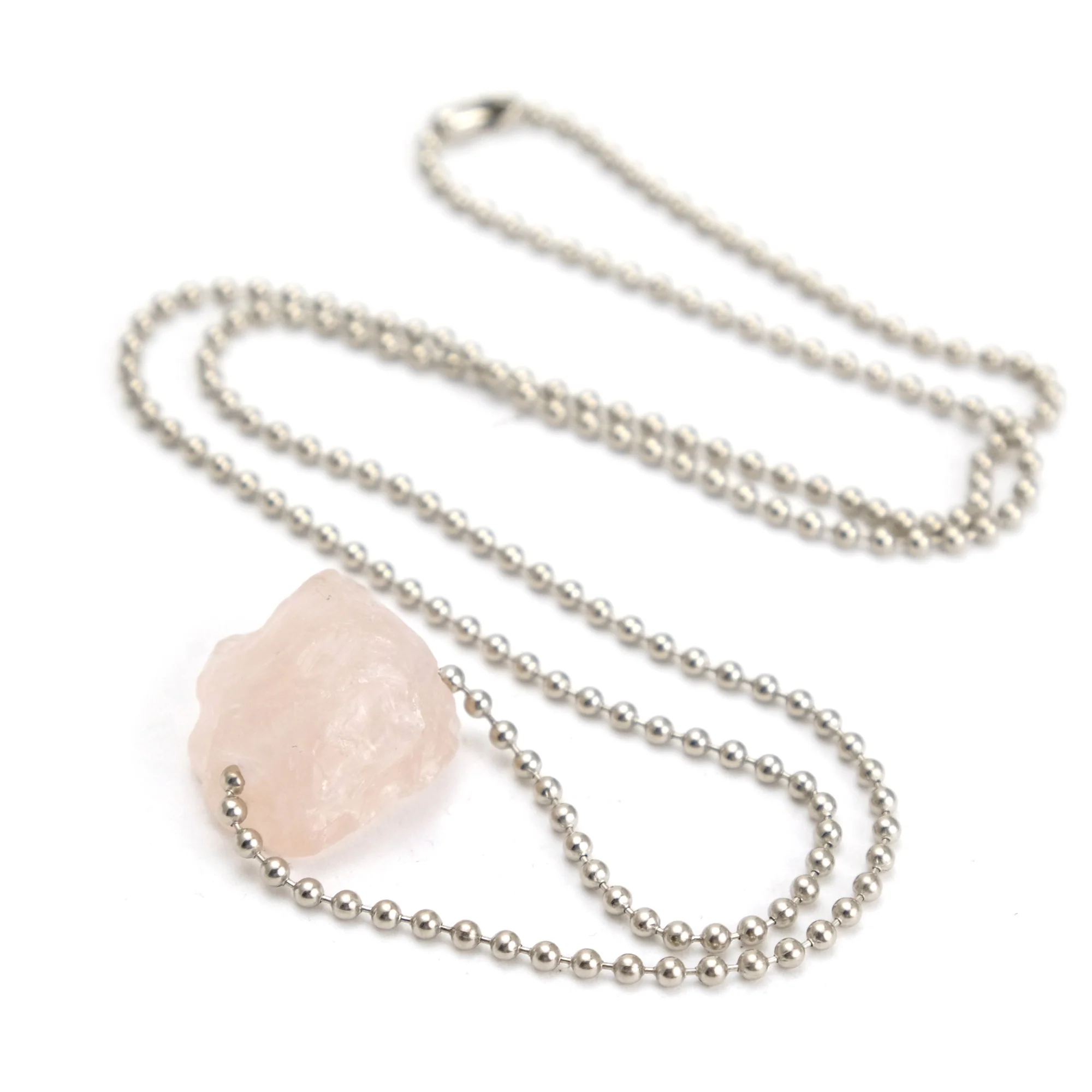 Rose Quartz Ball Chain Necklace - Image 3