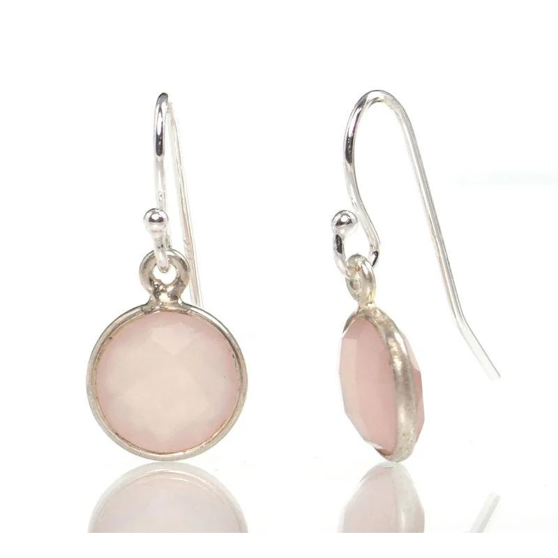 Rose Quartz Earrings with Sterling Silver Ear Wires - Image 2