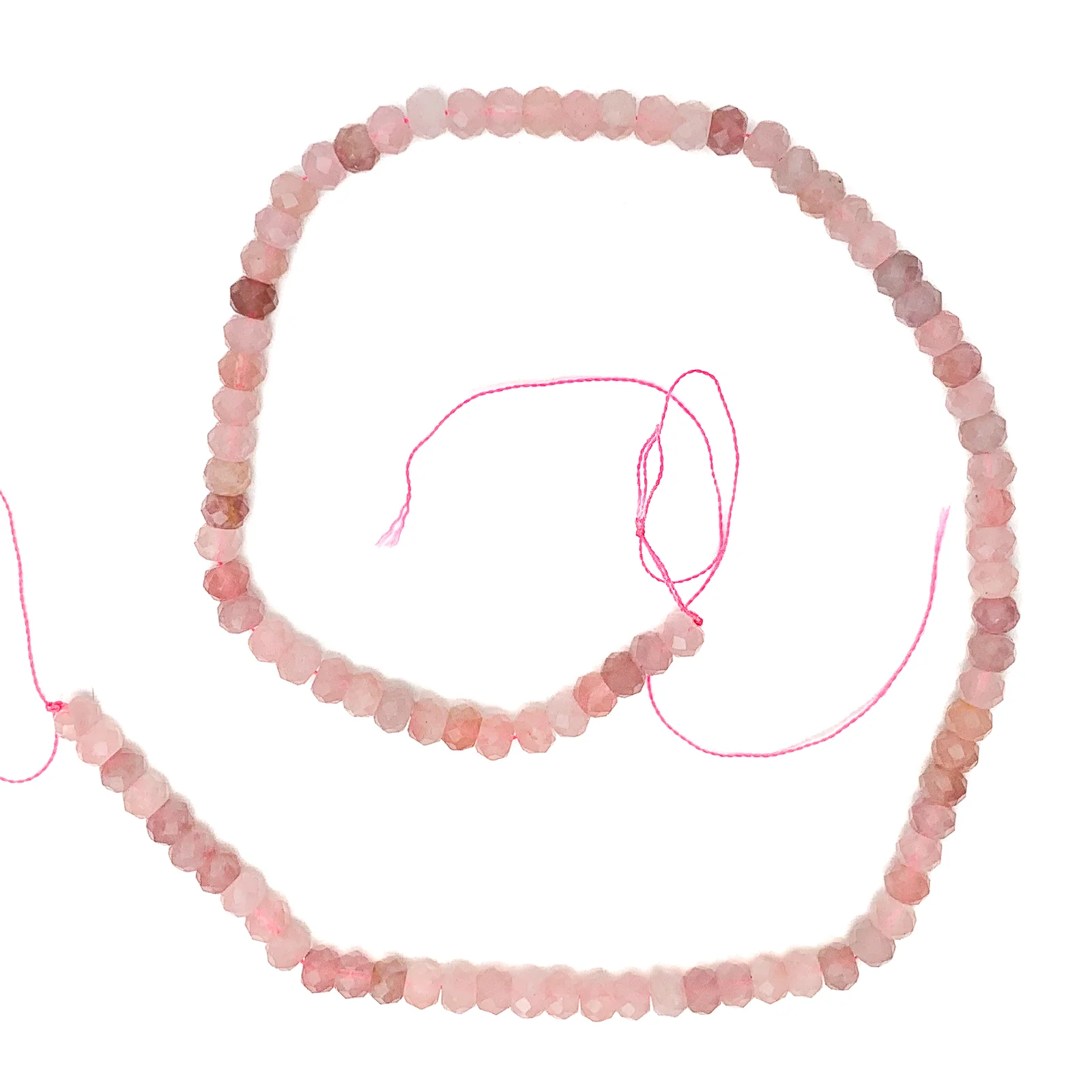 Rose/Violet Madagascar Rose Quartz 6mm Faceted Rondelles Bead Strand - Image 2