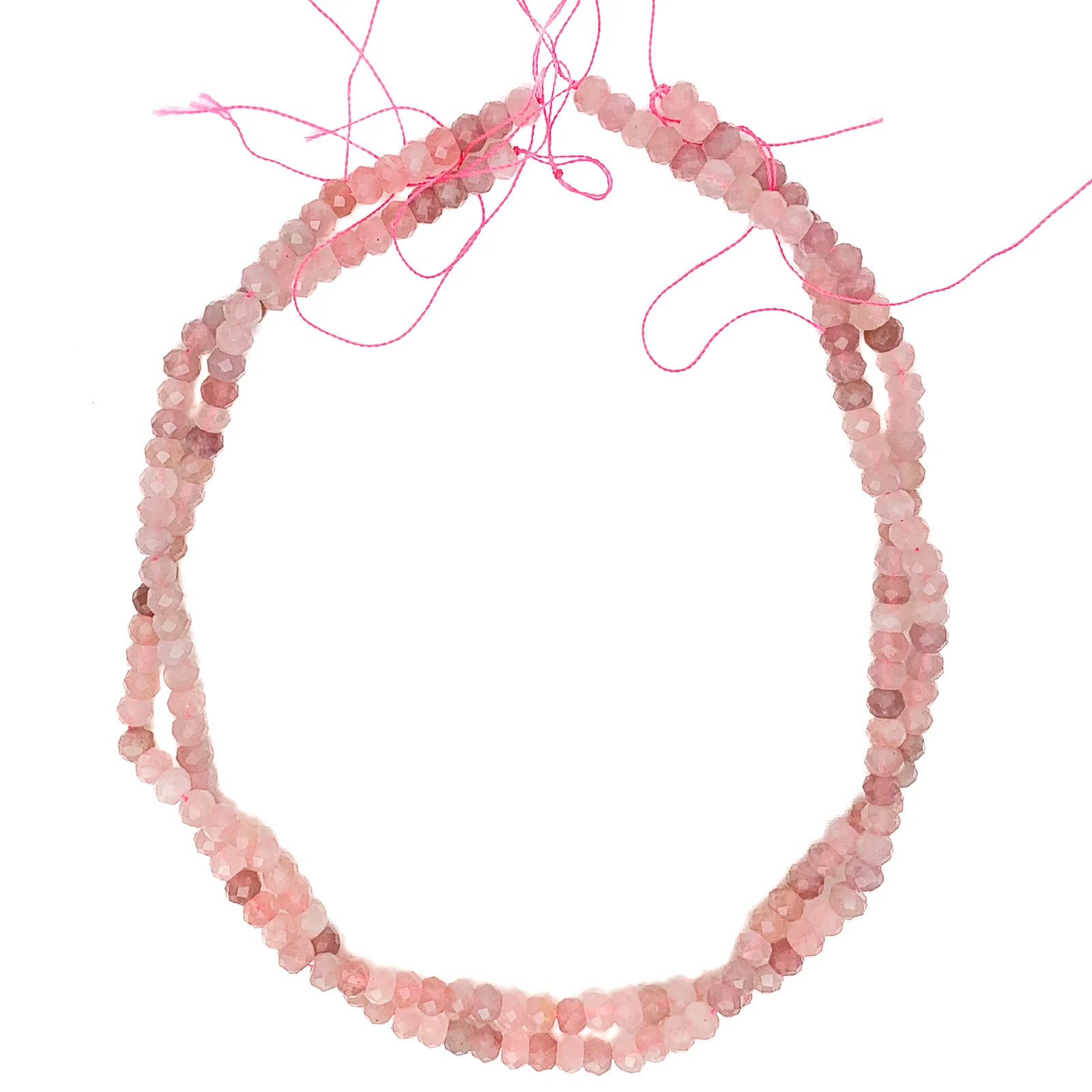 Rose/Violet Madagascar Rose Quartz 6mm Faceted Rondelles Bead Strand - Image 3