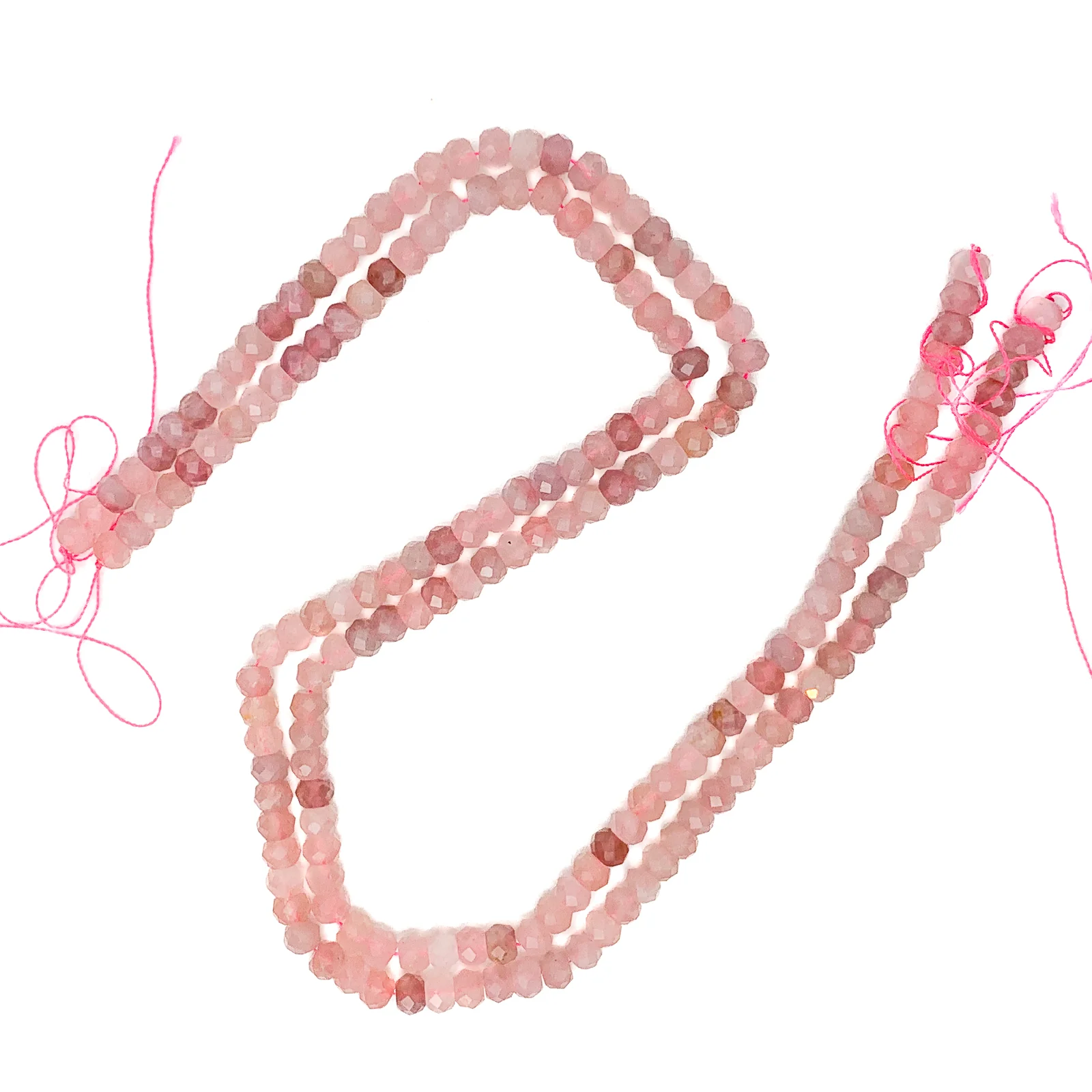 Rose/Violet Madagascar Rose Quartz 6mm Faceted Rondelles Bead Strand - Image 4