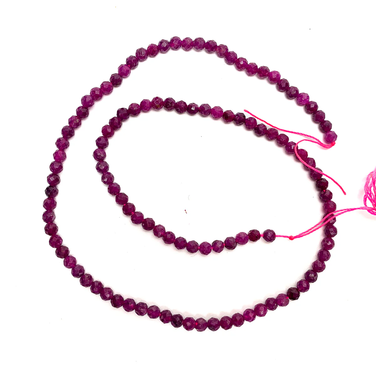 Ruby India 4mm Faceted Rounds - Image 2