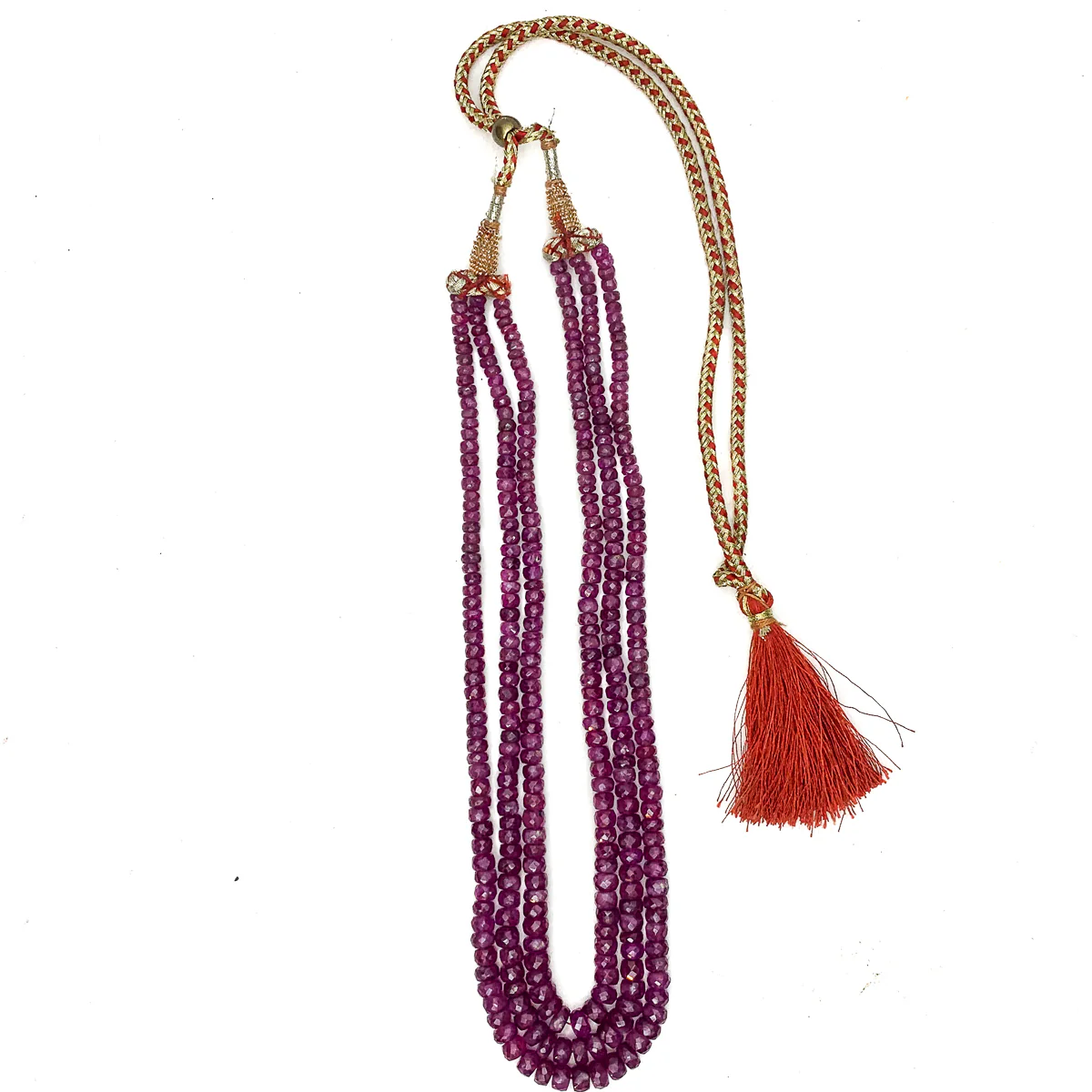 Ruby Faceted Graduated Rondelle Strands - Image 6