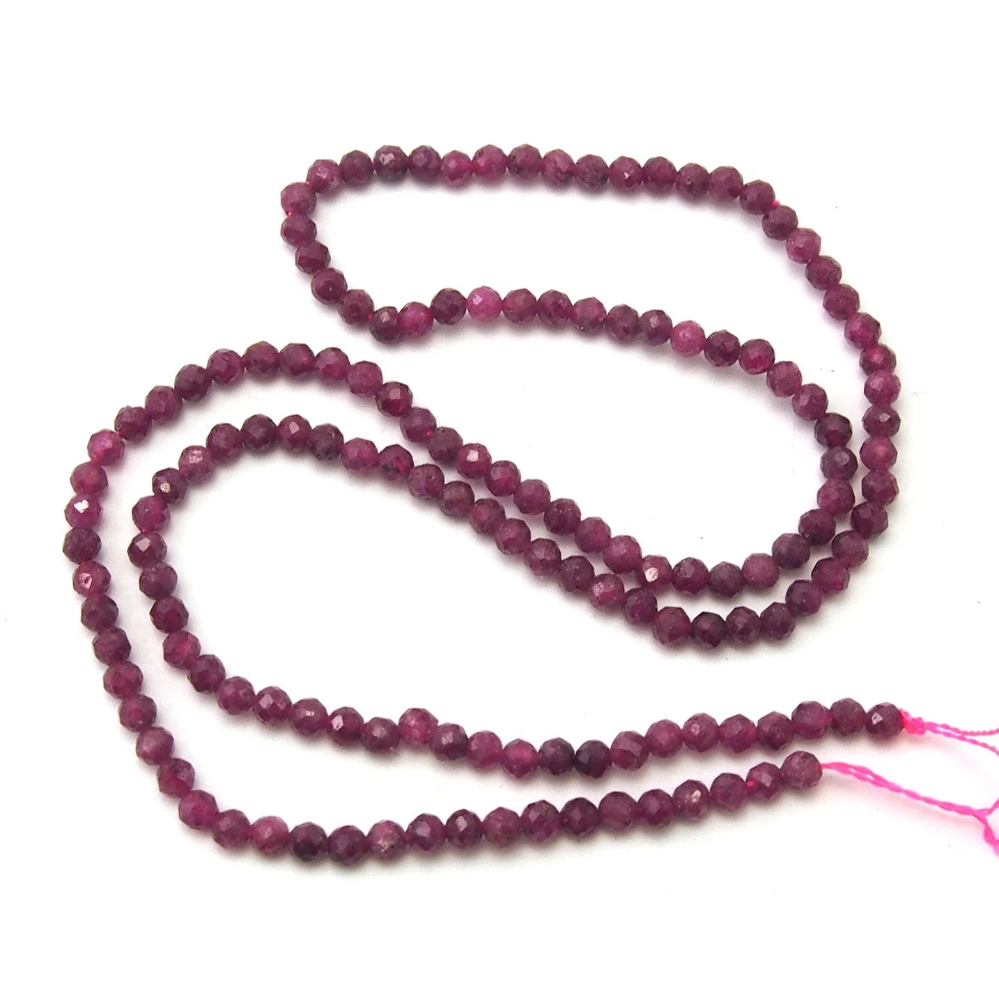 Ruby Faceted Rounds 3mm - Image 2