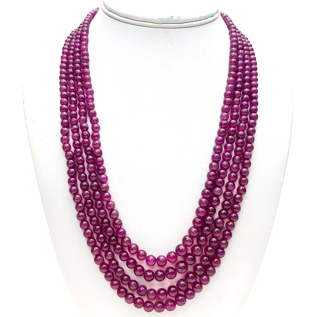 Ruby Graduated Smooth Round Strands - Image 4