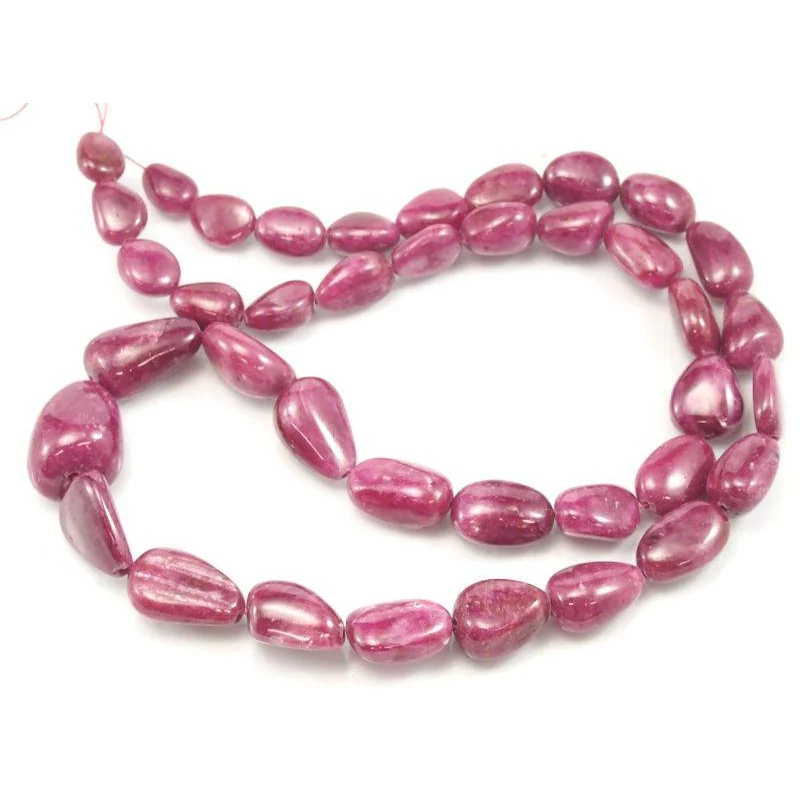 Ruby Smooth Ovals Graduated Strand - Image 2