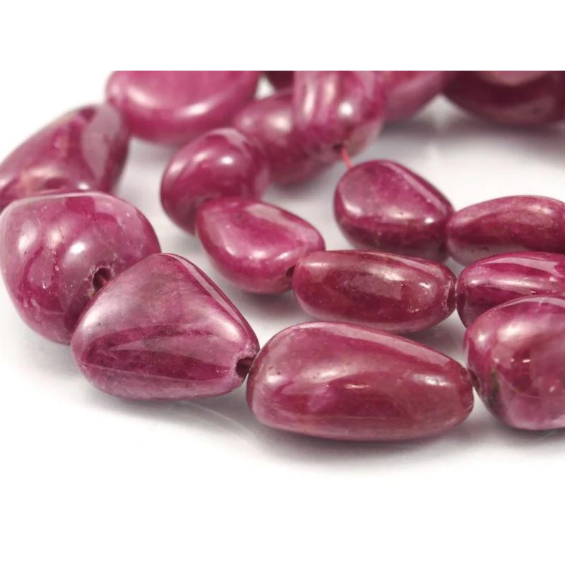 Ruby Smooth Ovals Graduated Strand - Image 3