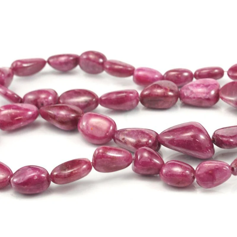 Ruby Smooth Ovals Graduated Strand - Image 4