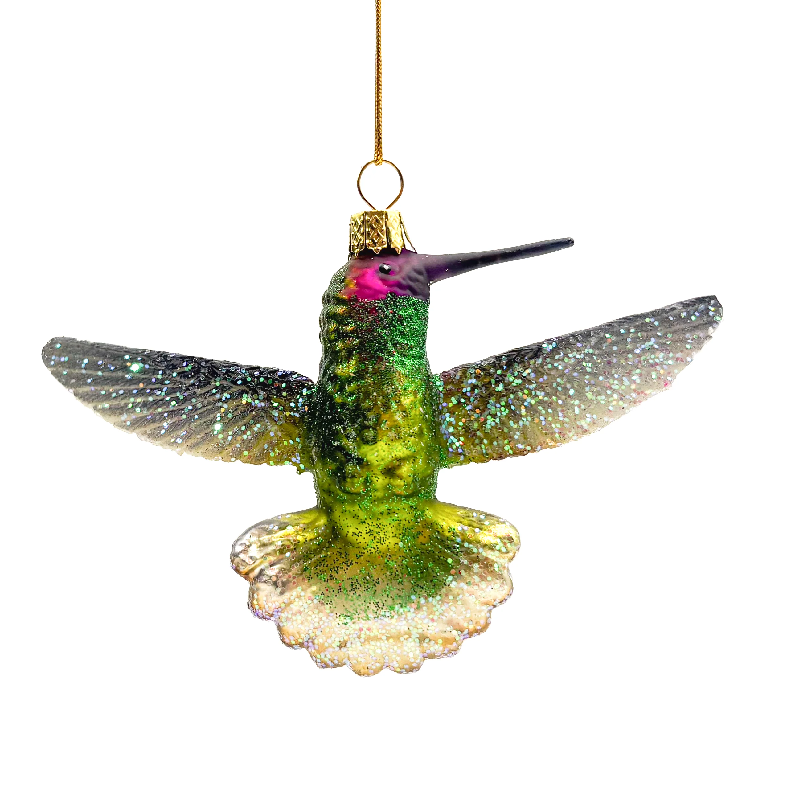 Ruby Throated Hummingbird Ornament - Image 5