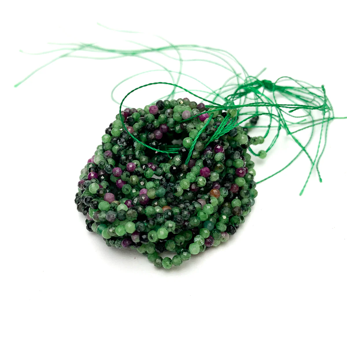 Ruby Zoisite 2mm Faceted Rounds - Image 3